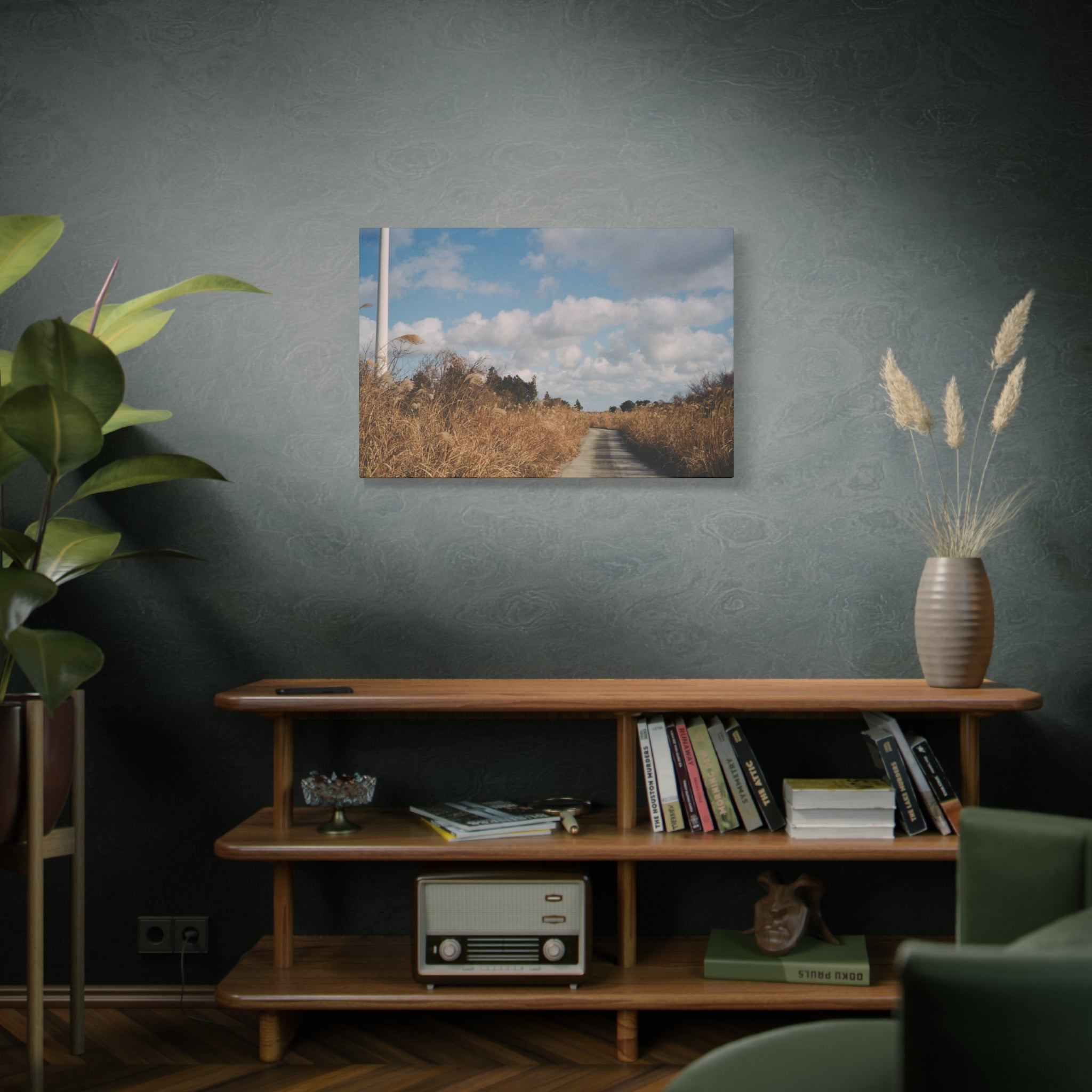 Jeju Gotjawal Winter Silver Grass Canvas Print