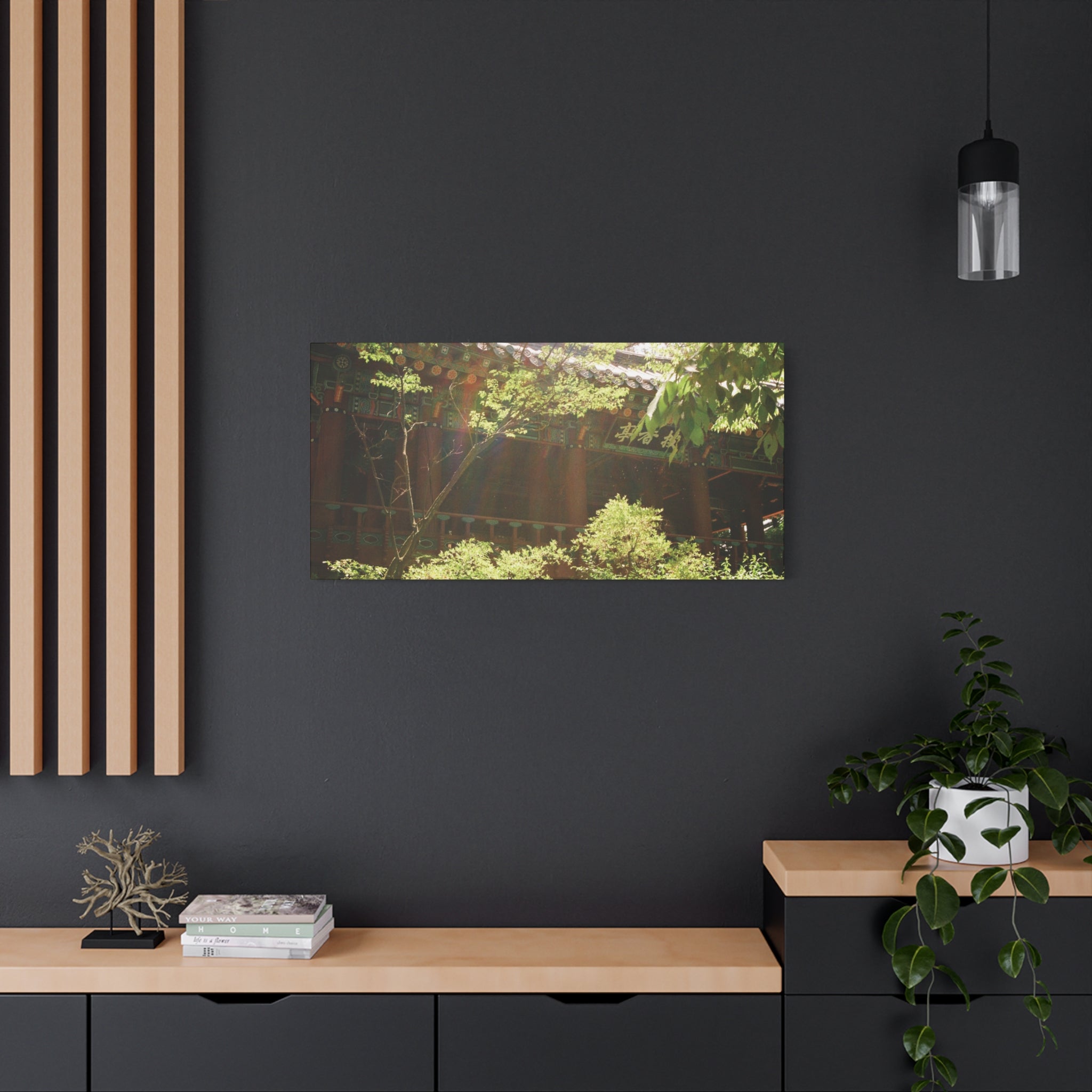 Korean Hanok Spring Sunshine Canvas Print