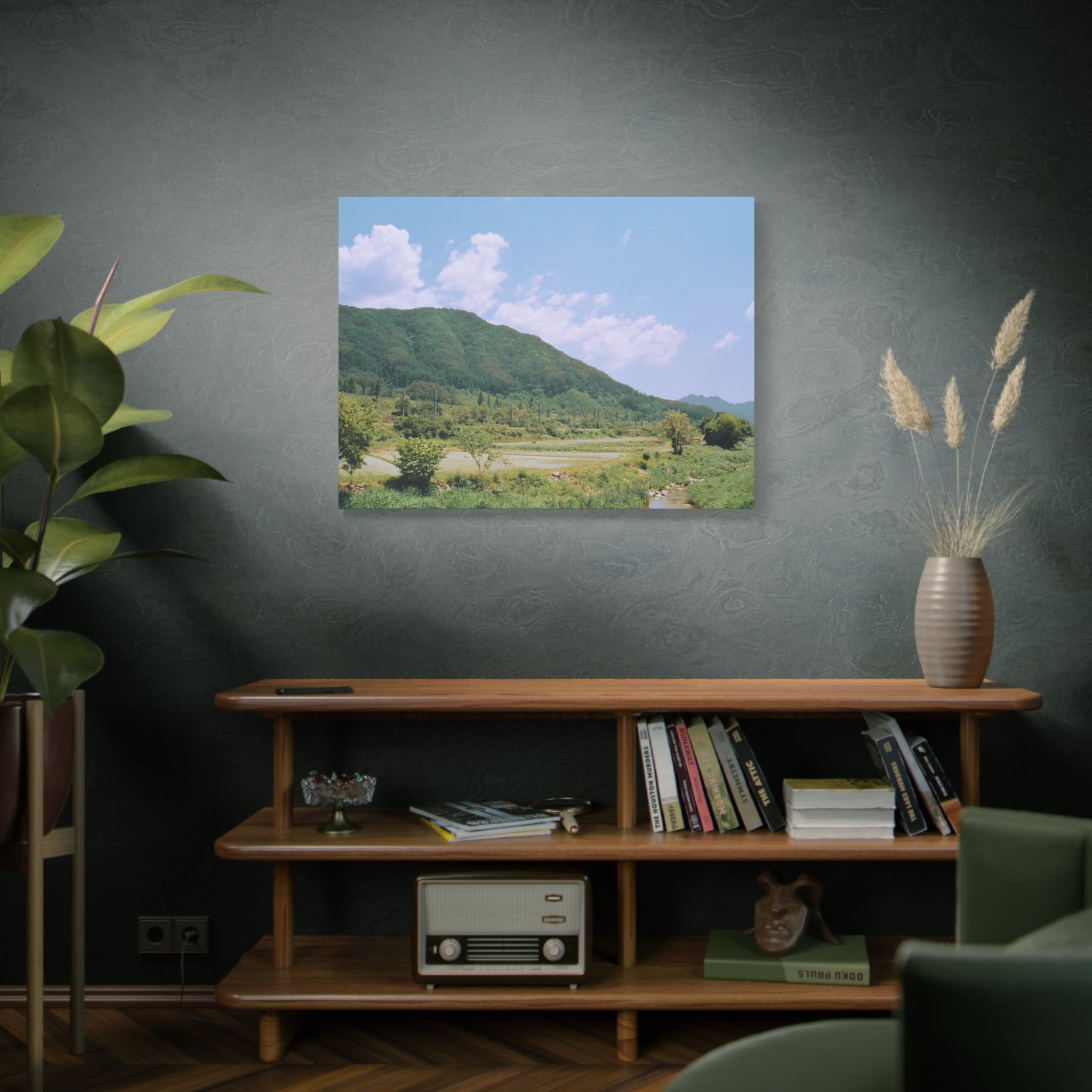 Wonju Spring Stream Pastel Landscape Canvas Print