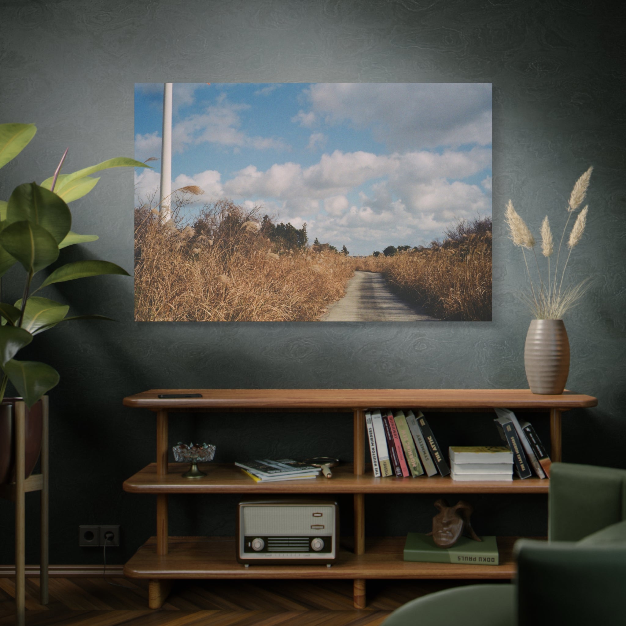 Jeju Gotjawal Winter Silver Grass Canvas Print
