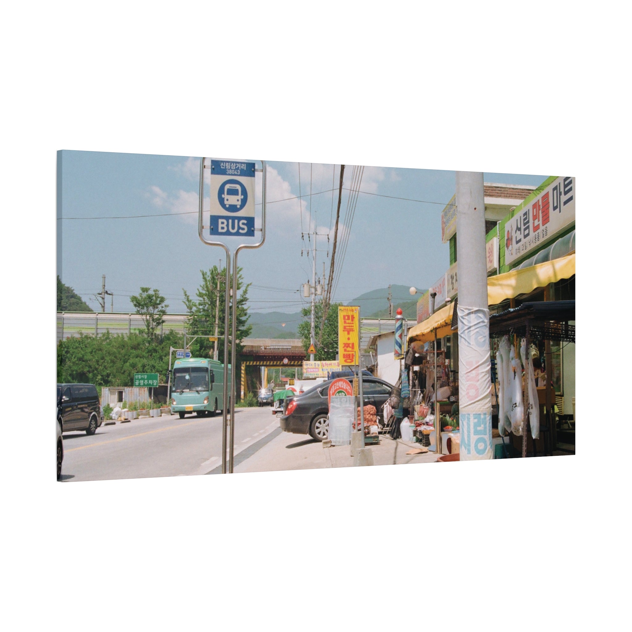 Korean Sinrim Rural Bus Stop Canvas Print