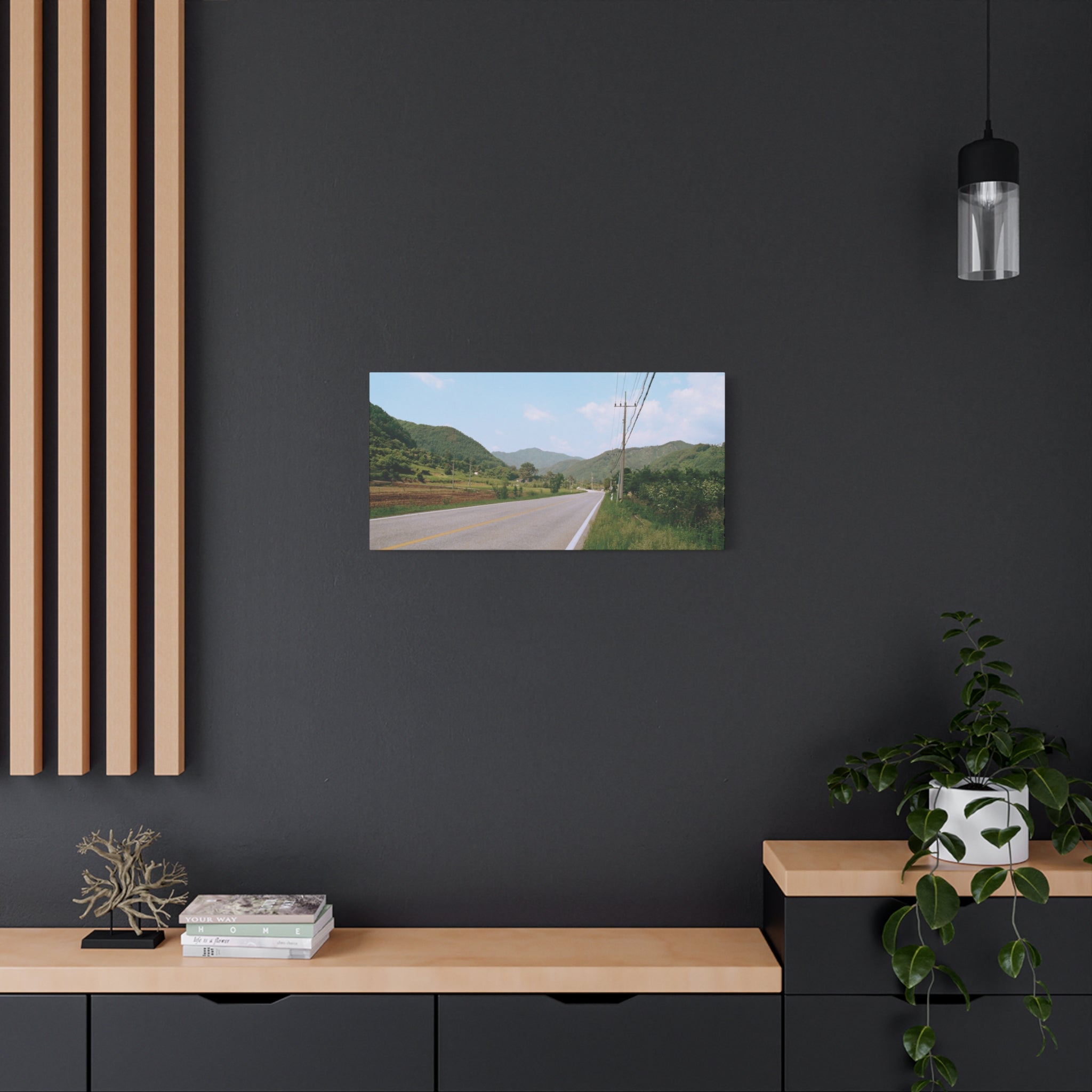 Summer Korean Wonju Country Road Canvas Print