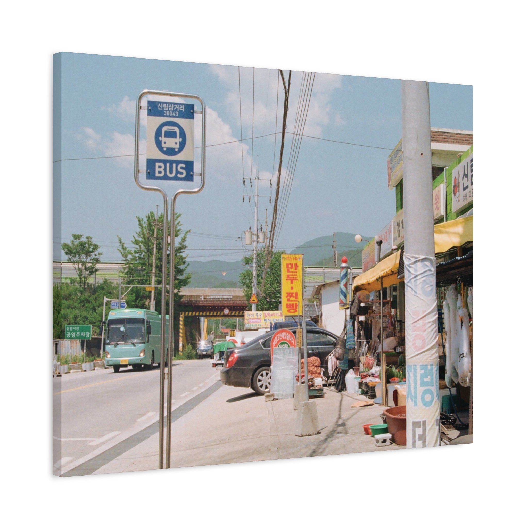 Korean Sinrim Rural Bus Stop Canvas Print