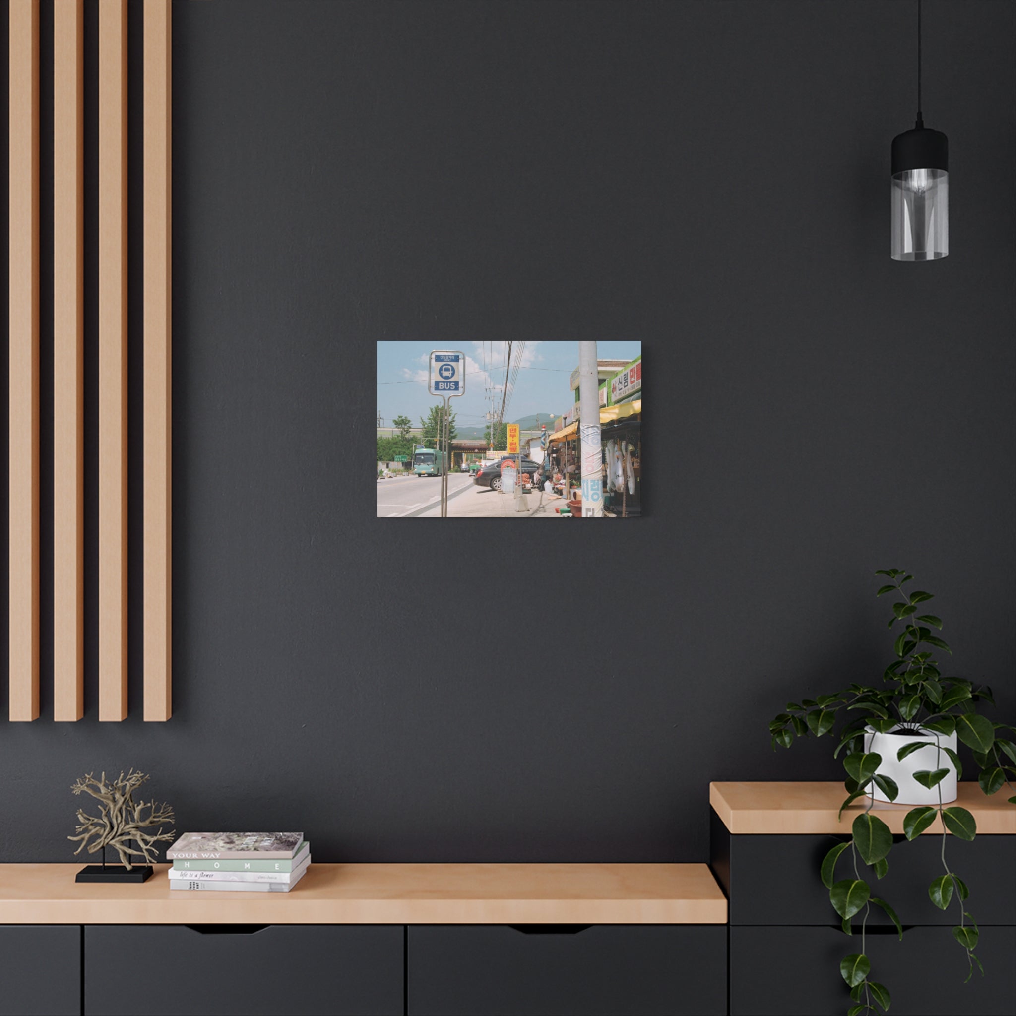 Korean Sinrim Rural Bus Stop Canvas Print