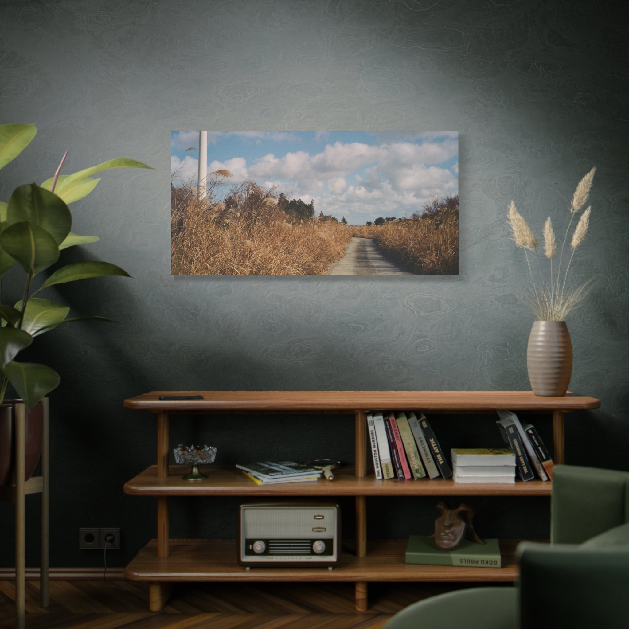 Jeju Gotjawal Winter Silver Grass Canvas Print