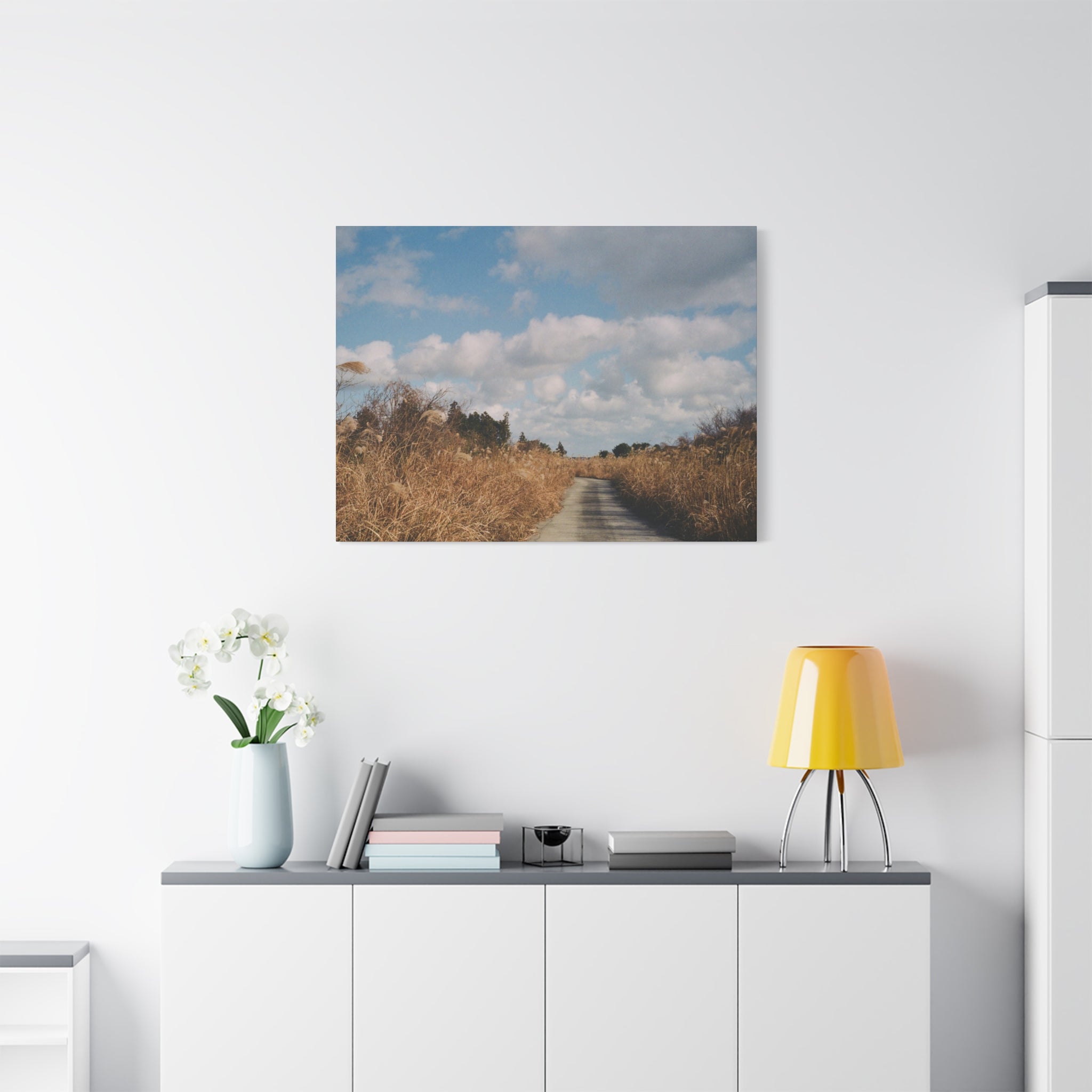 Jeju Gotjawal Winter Silver Grass Canvas Print