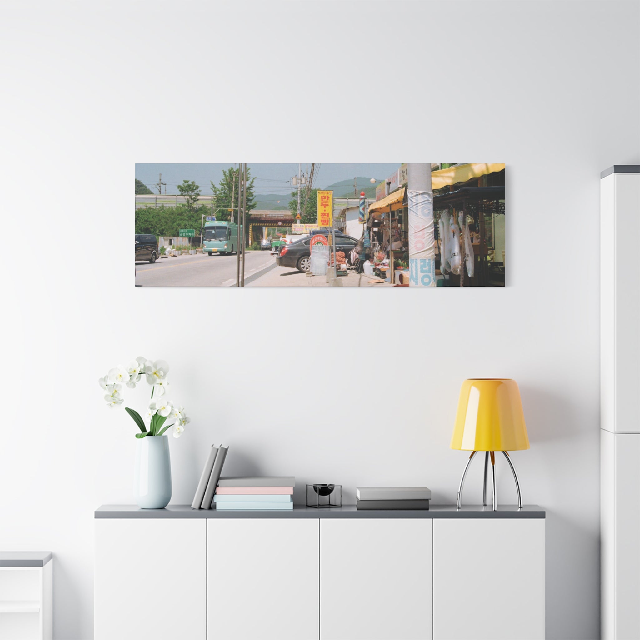 Korean Sinrim Rural Bus Stop Canvas Print
