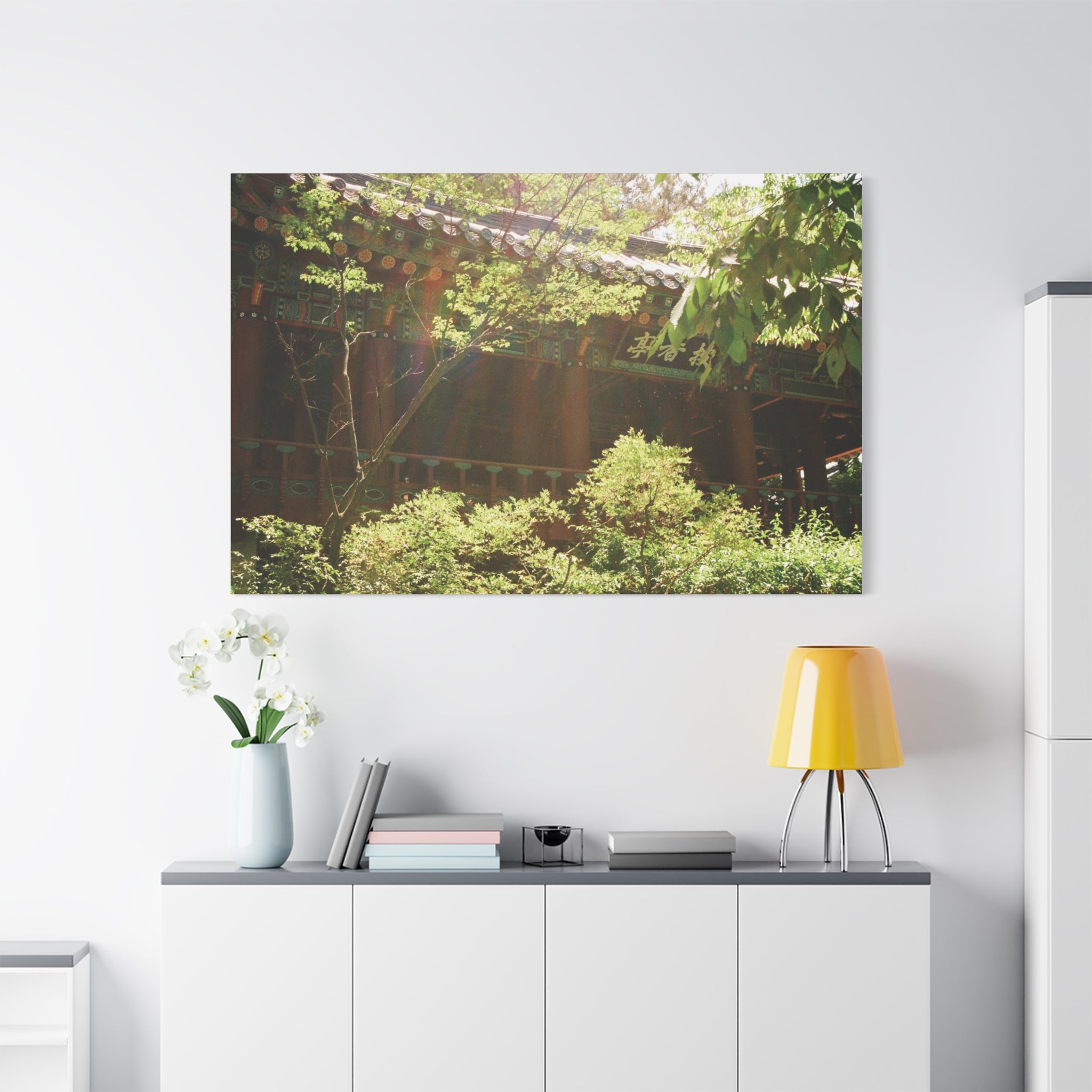 Korean Hanok Spring Sunshine Canvas Print