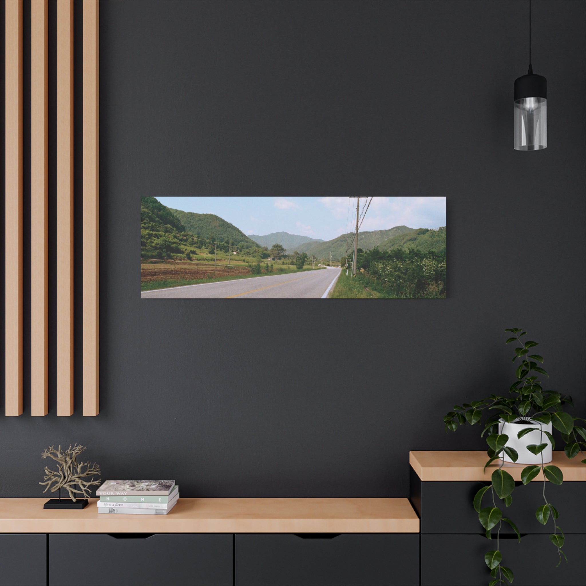 Summer Korean Wonju Country Road Canvas Print