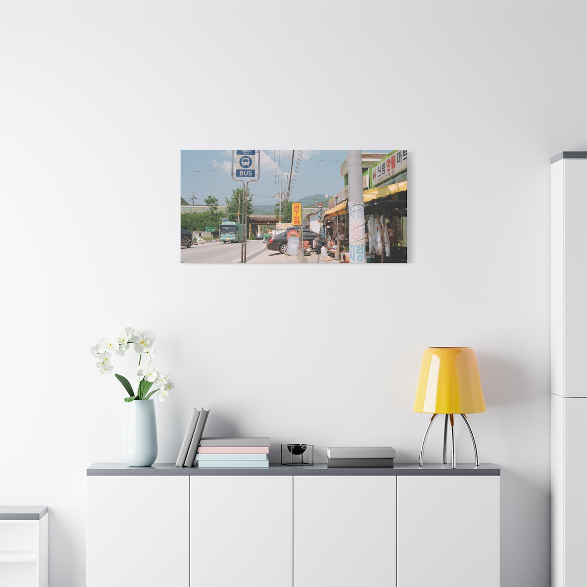 Korean Sinrim Rural Bus Stop Canvas Print