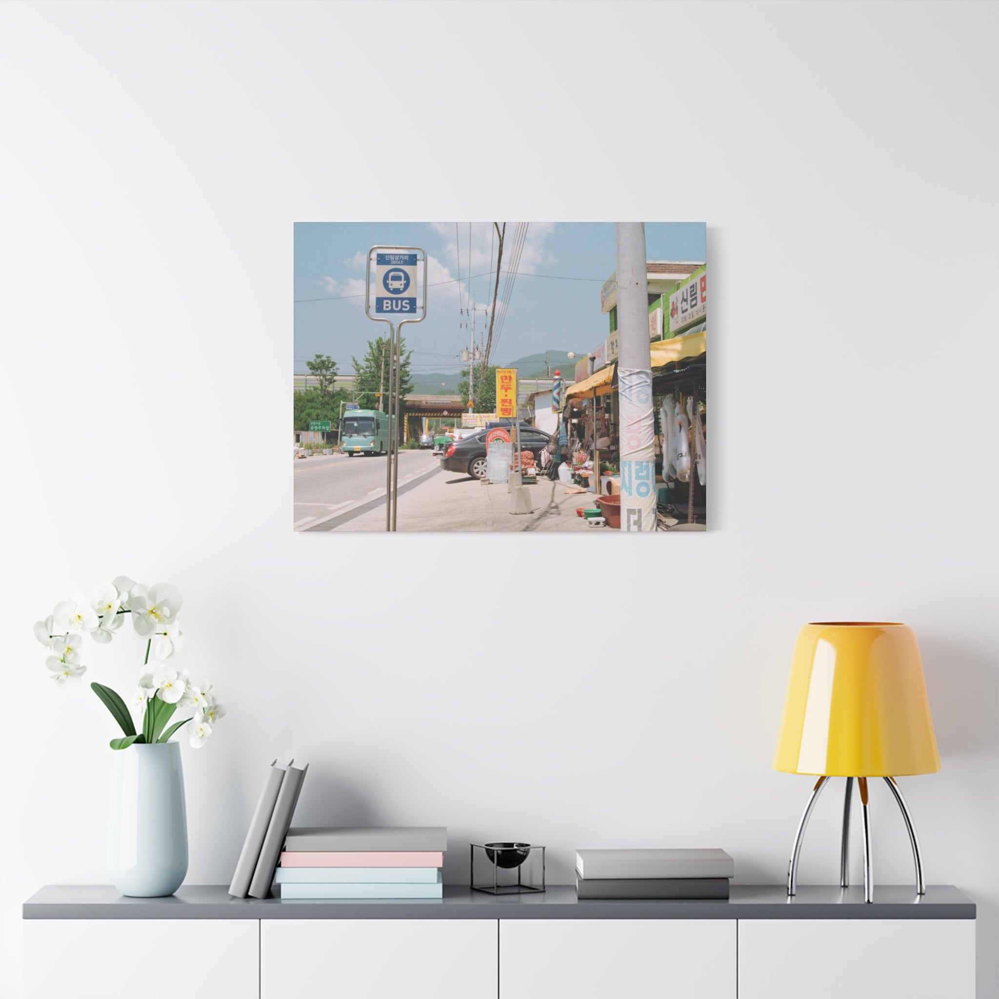 Korean Sinrim Rural Bus Stop Canvas Print