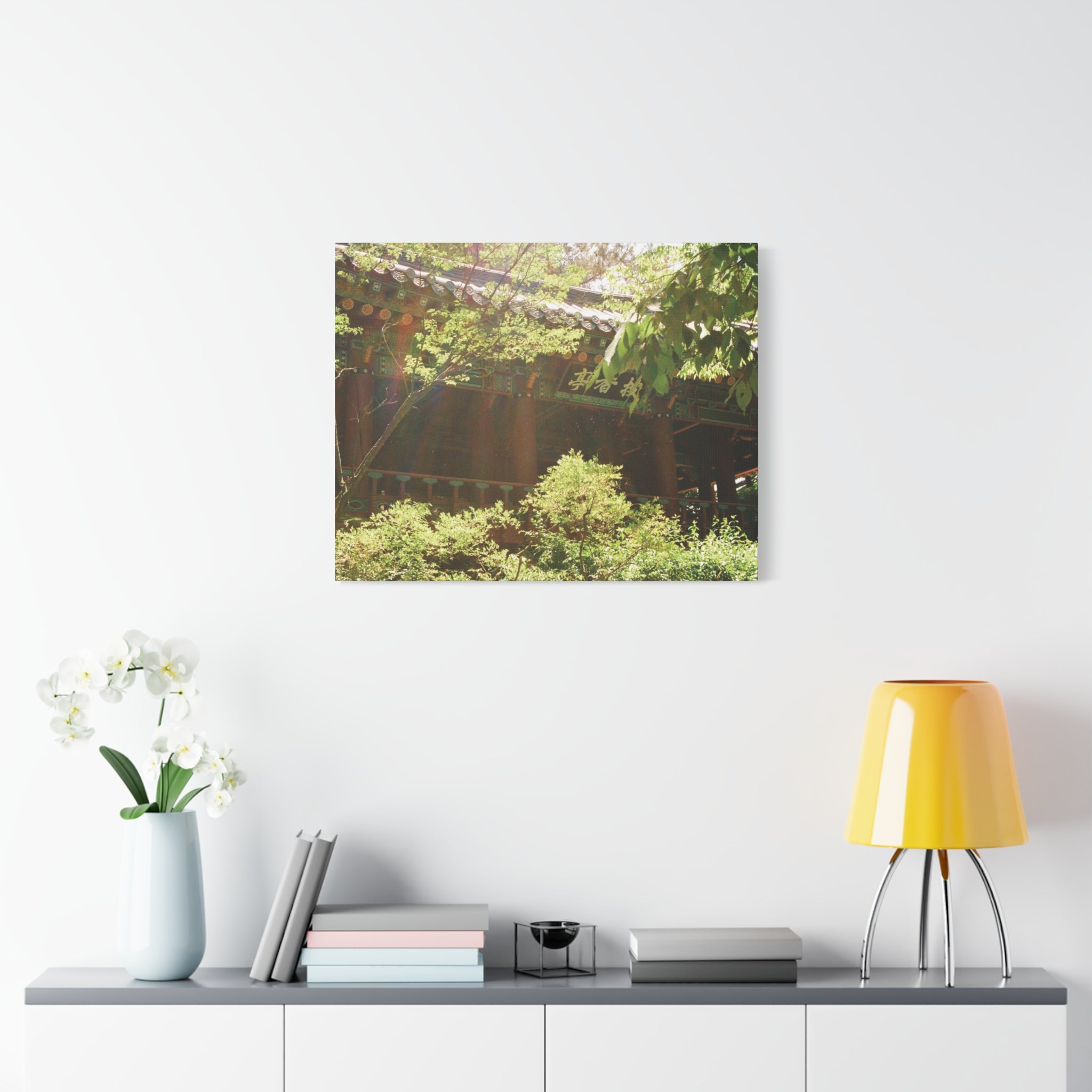 Korean Hanok Spring Sunshine Canvas Print