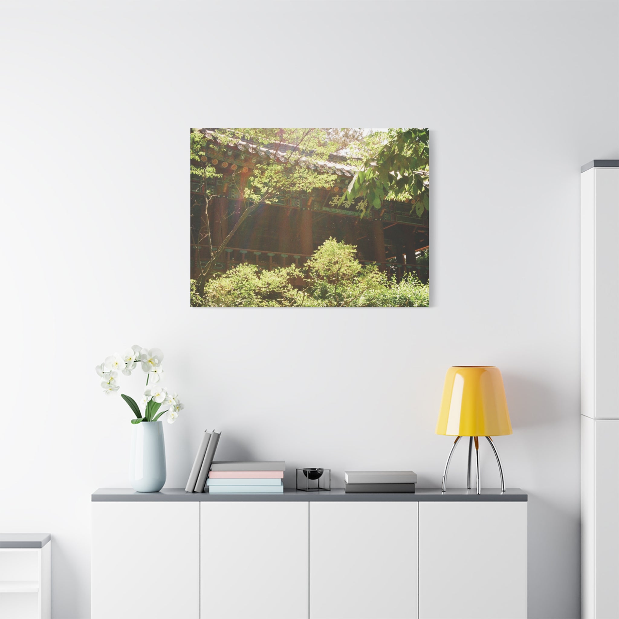 Korean Hanok Spring Sunshine Canvas Print
