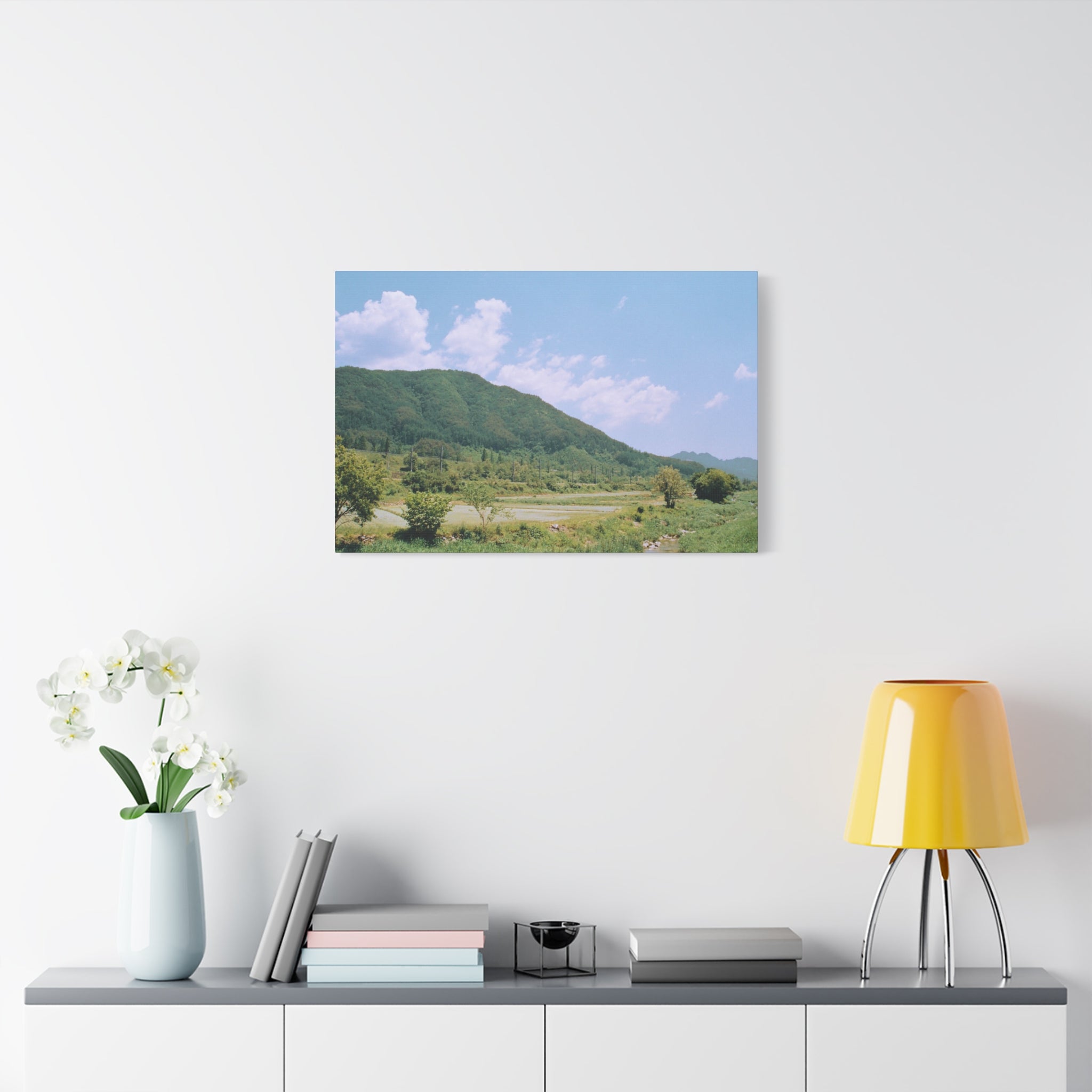 Wonju Spring Stream Pastel Landscape Canvas Print