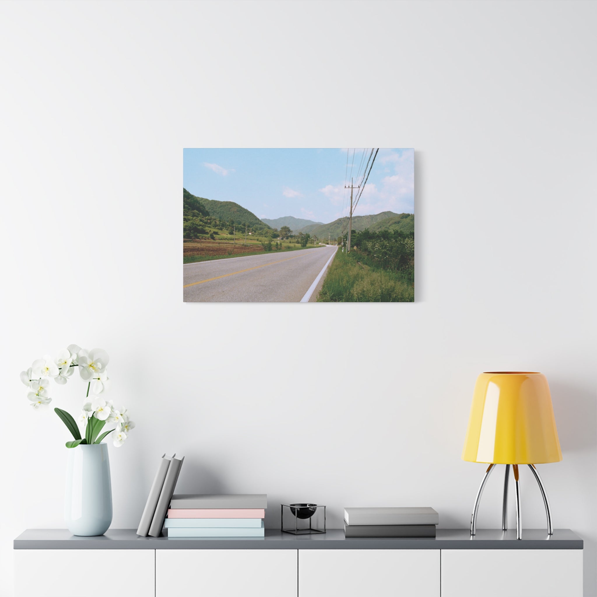 Summer Korean Wonju Country Road Canvas Print