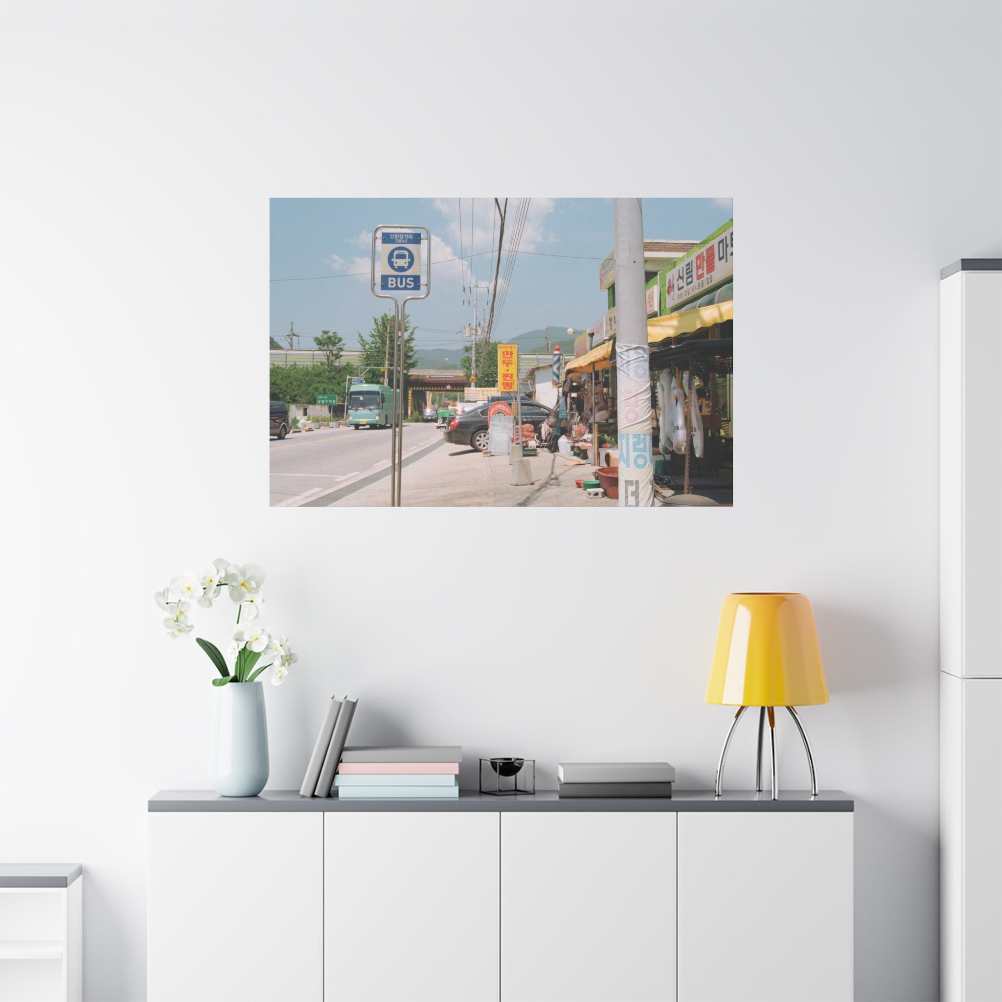 Korean Sinrim Rural Bus Stop Canvas Print