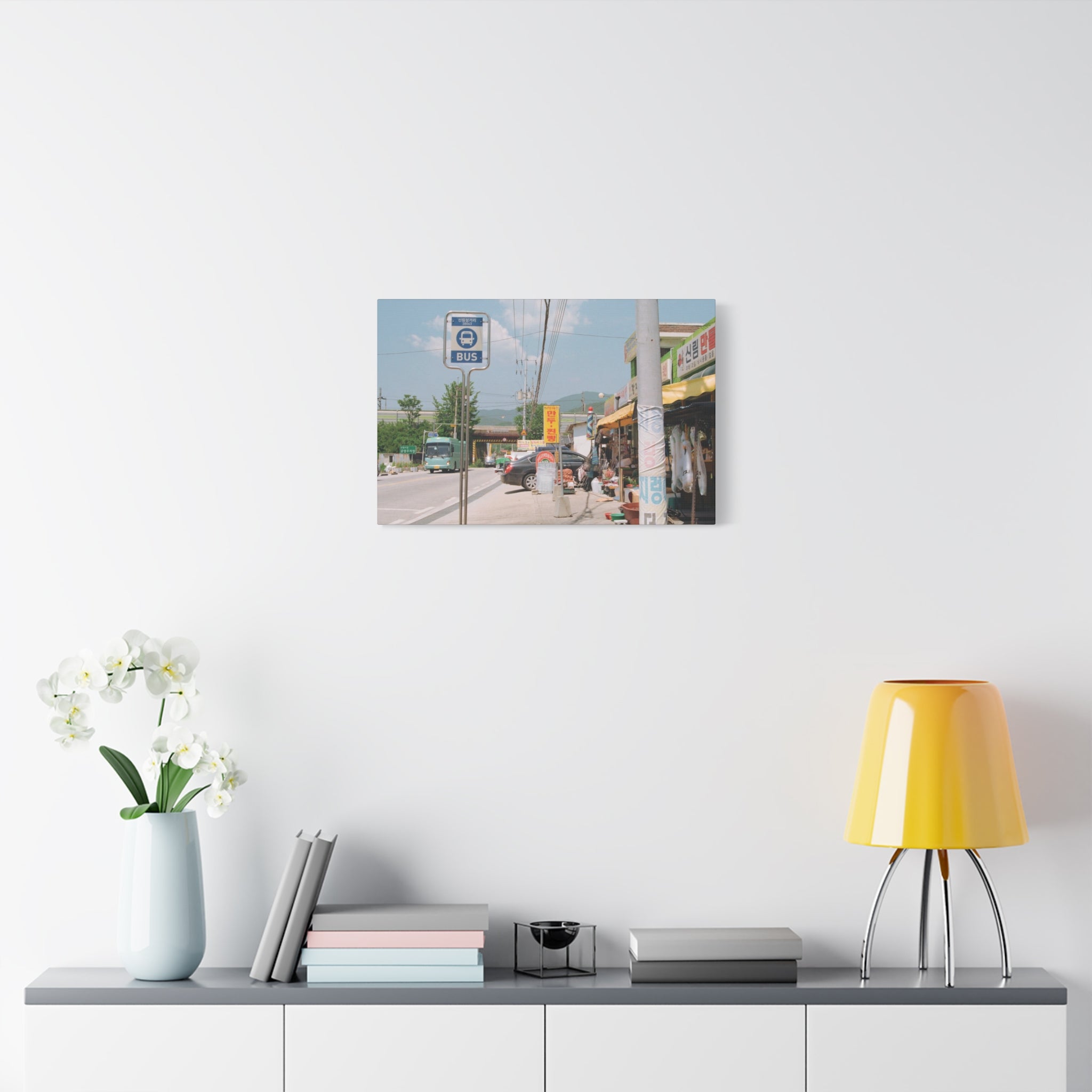 Korean Sinrim Rural Bus Stop Canvas Print
