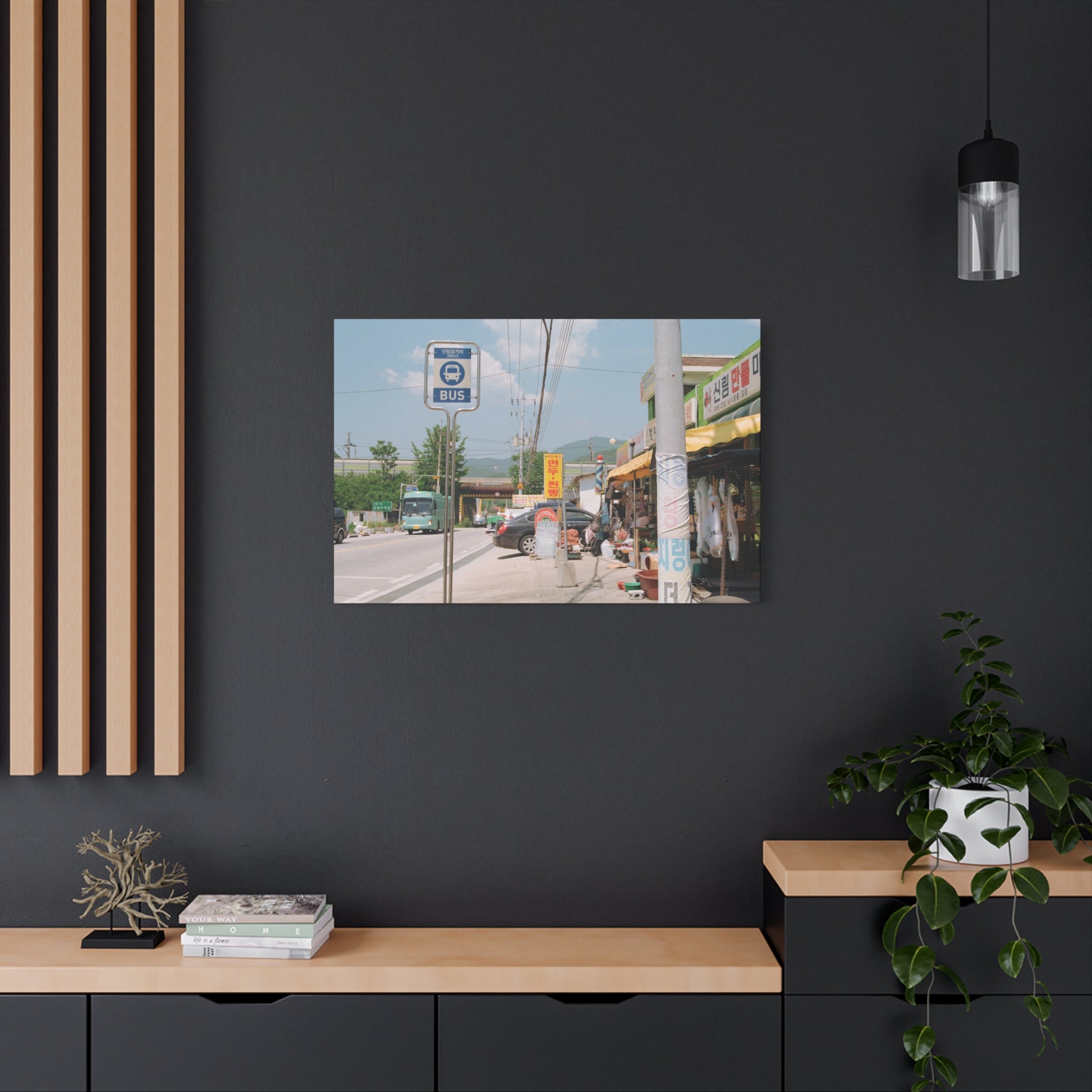 Korean Sinrim Rural Bus Stop Canvas Print
