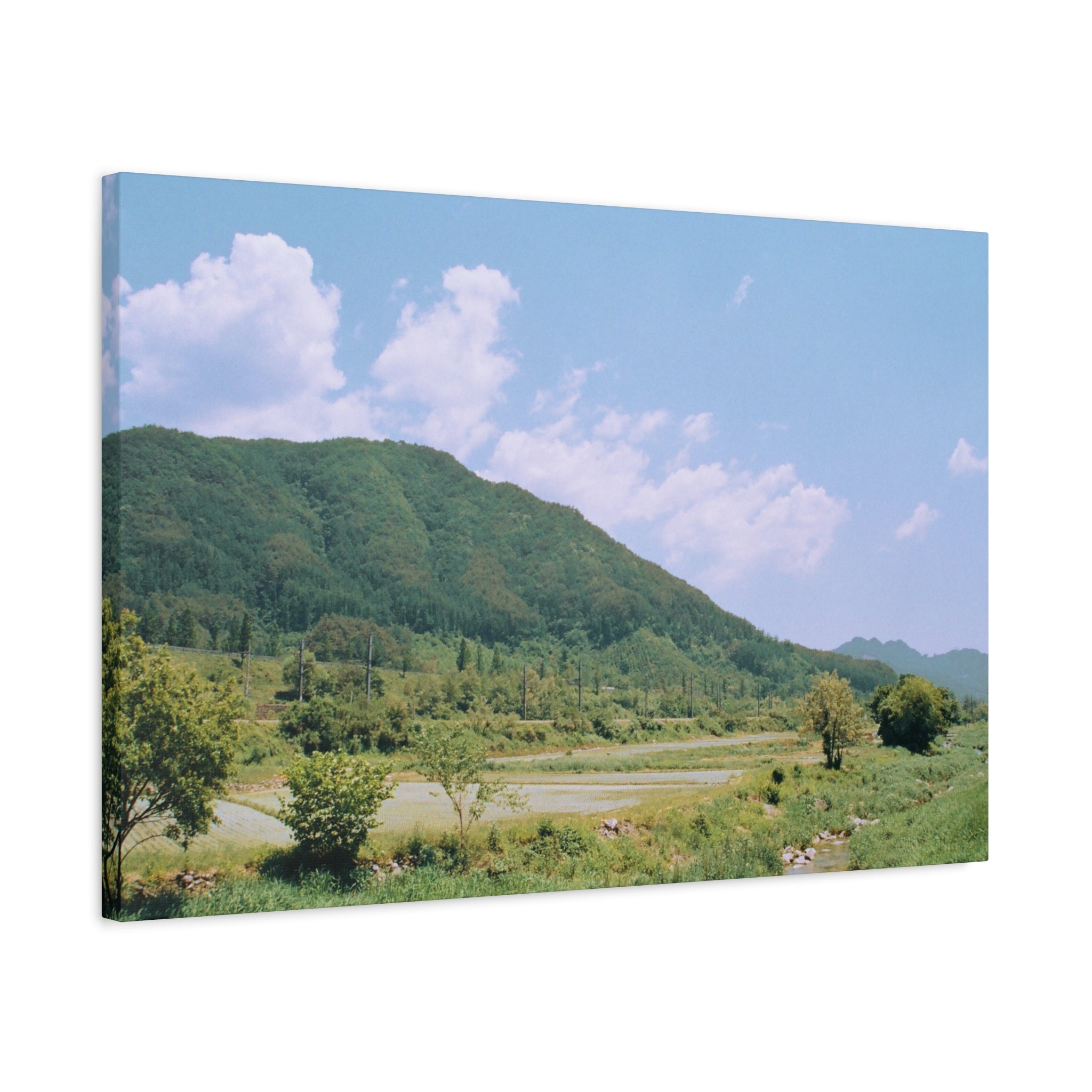 Wonju Spring Stream Pastel Landscape Canvas Print