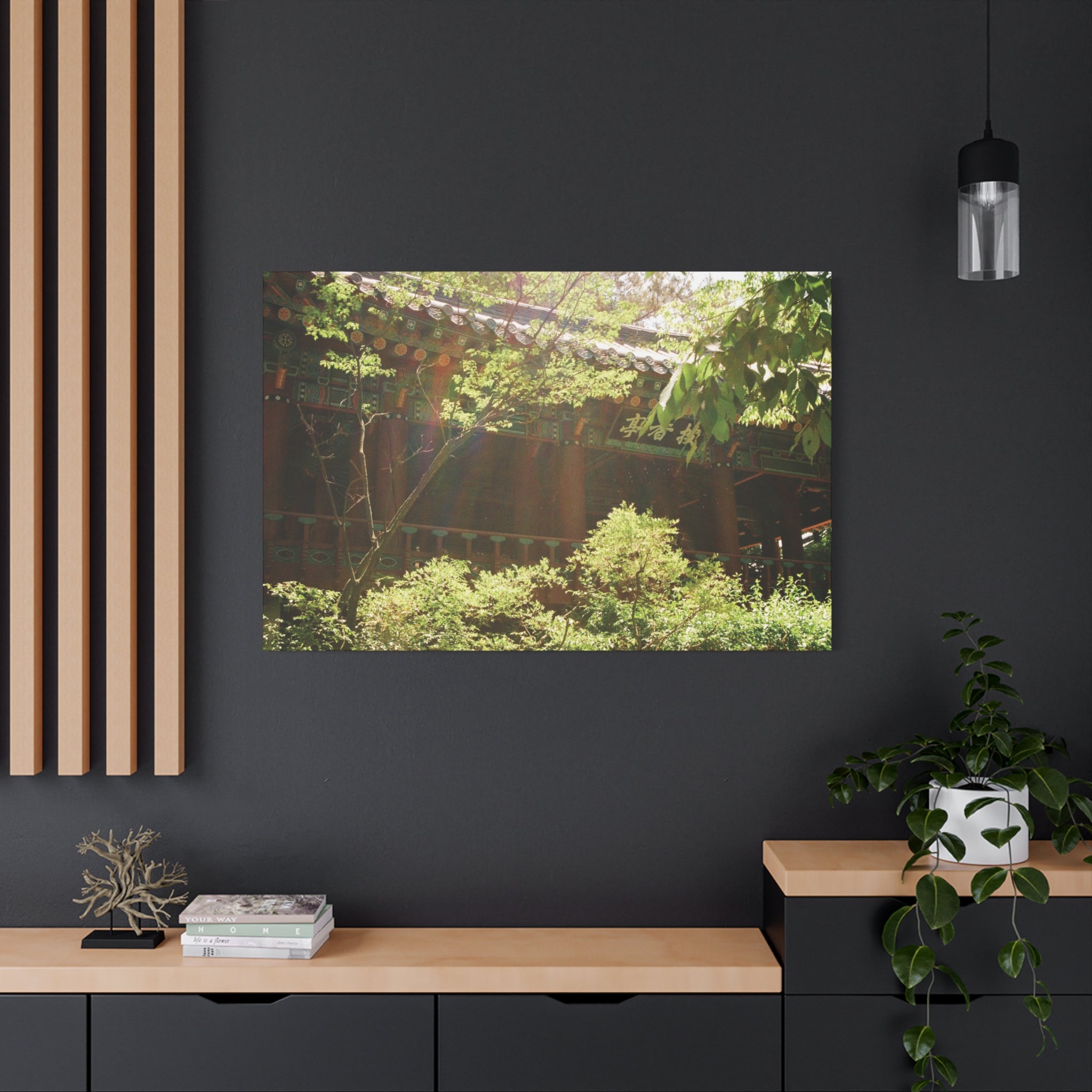 Korean Hanok Spring Sunshine Canvas Print