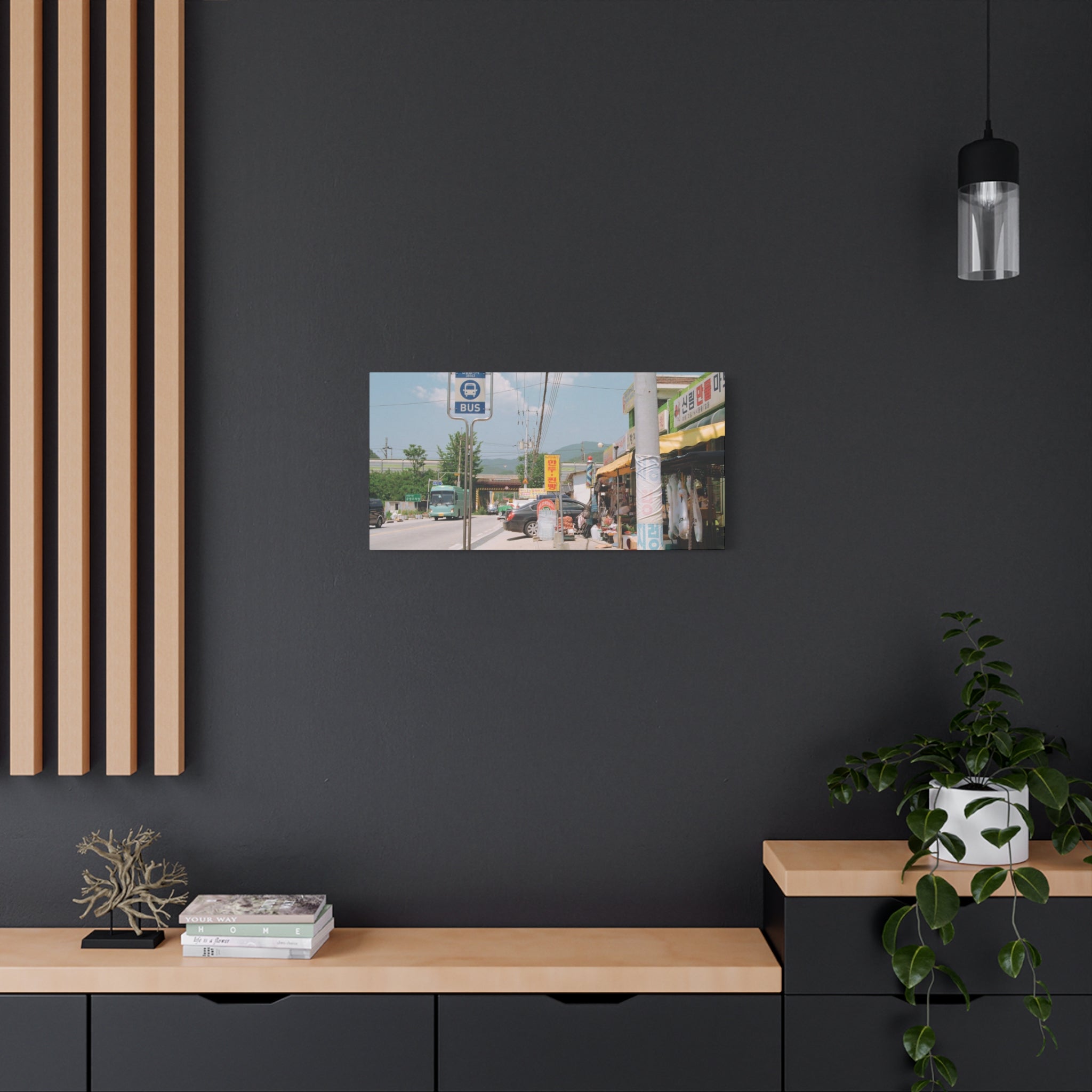 Korean Sinrim Rural Bus Stop Canvas Print