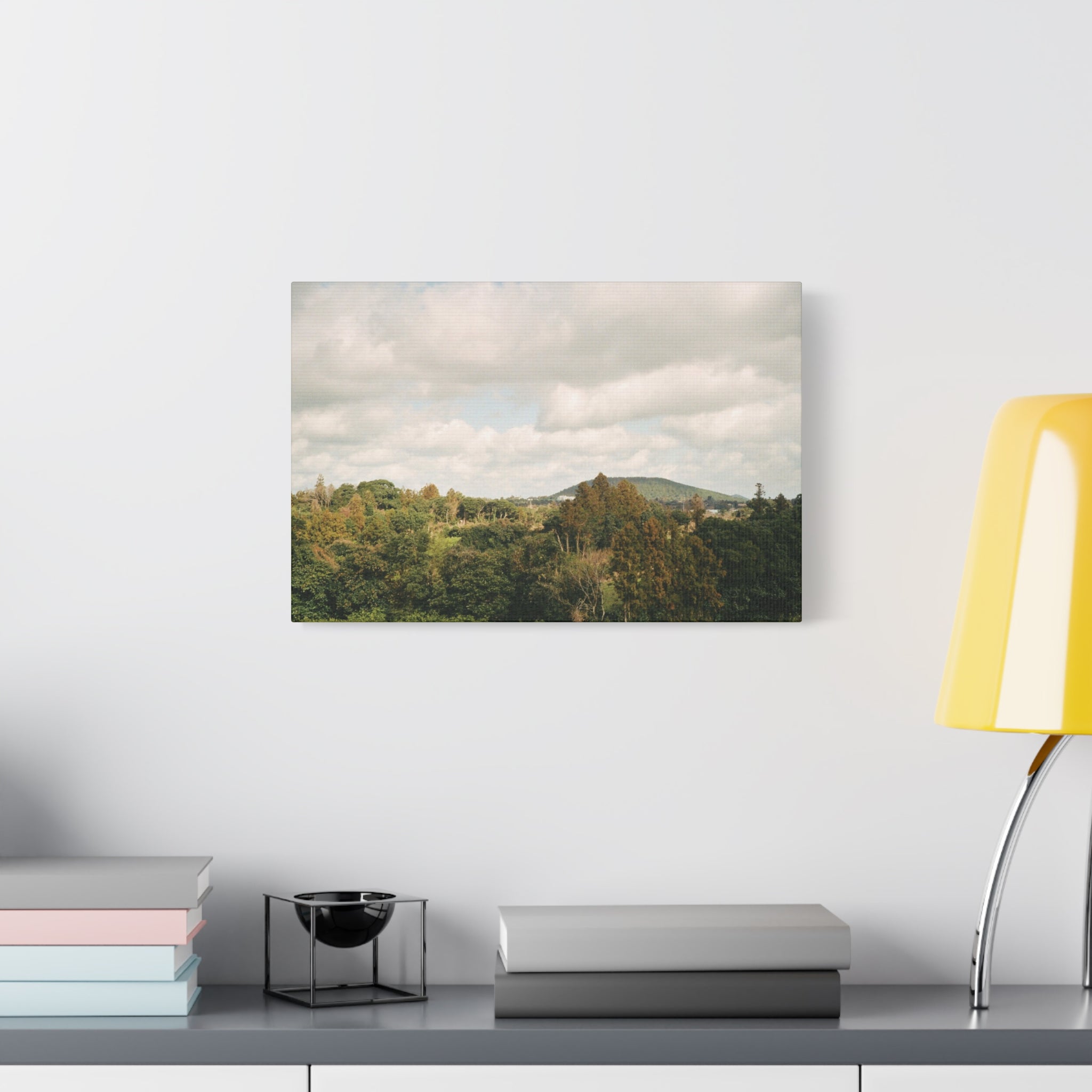 Jeju Wind-Swept Oreum and Clouds Canvas Print