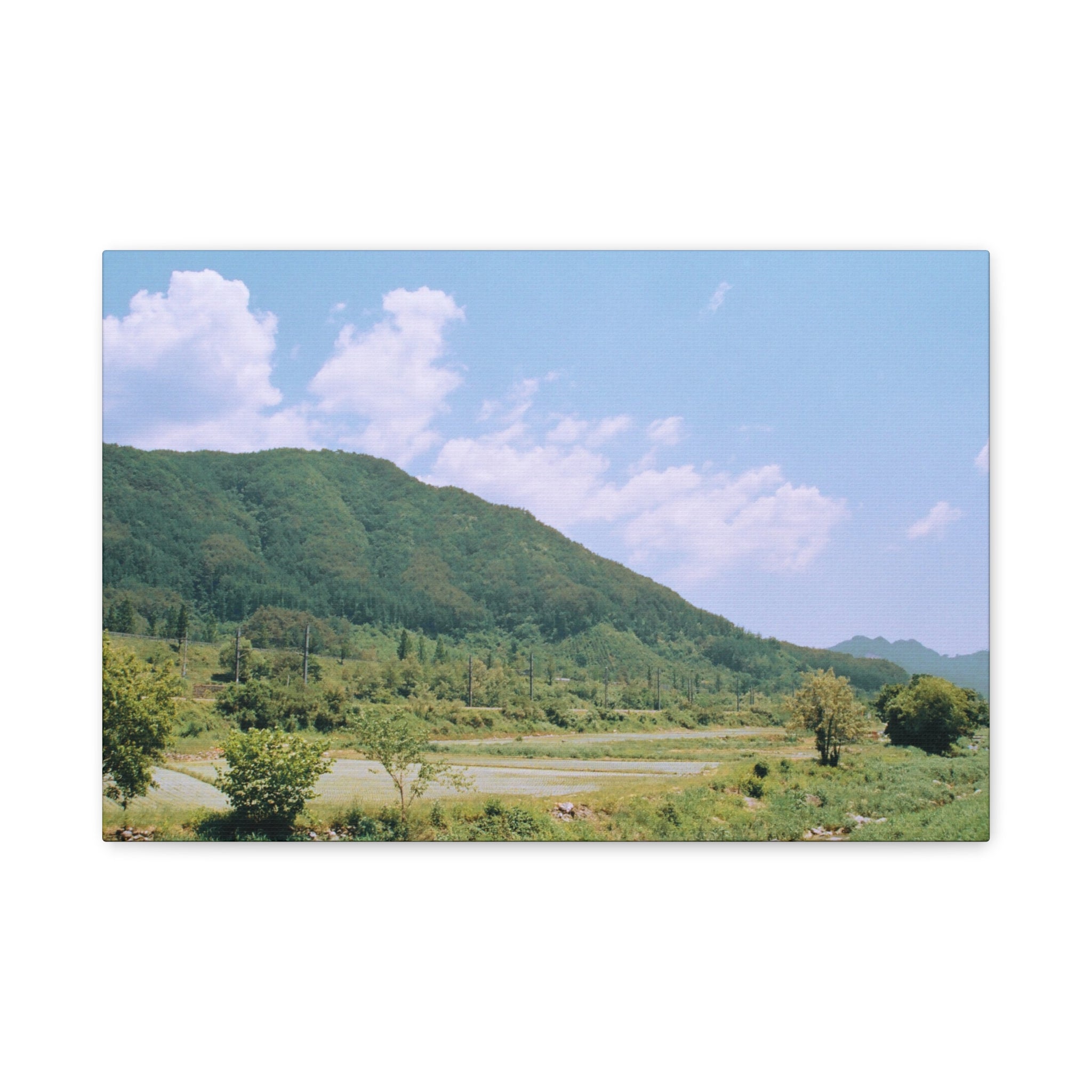 Wonju Spring Stream Pastel Landscape Canvas Print