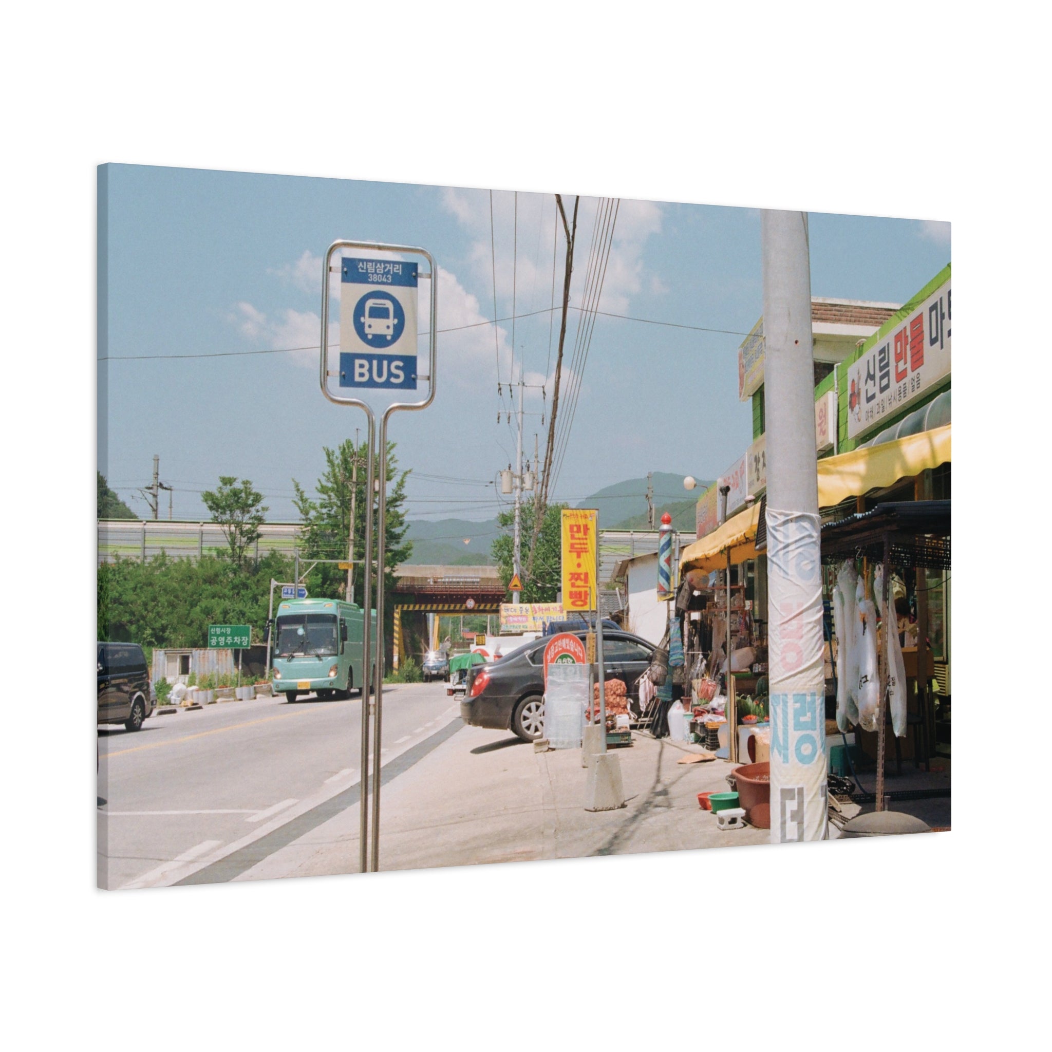 Korean Sinrim Rural Bus Stop Canvas Print