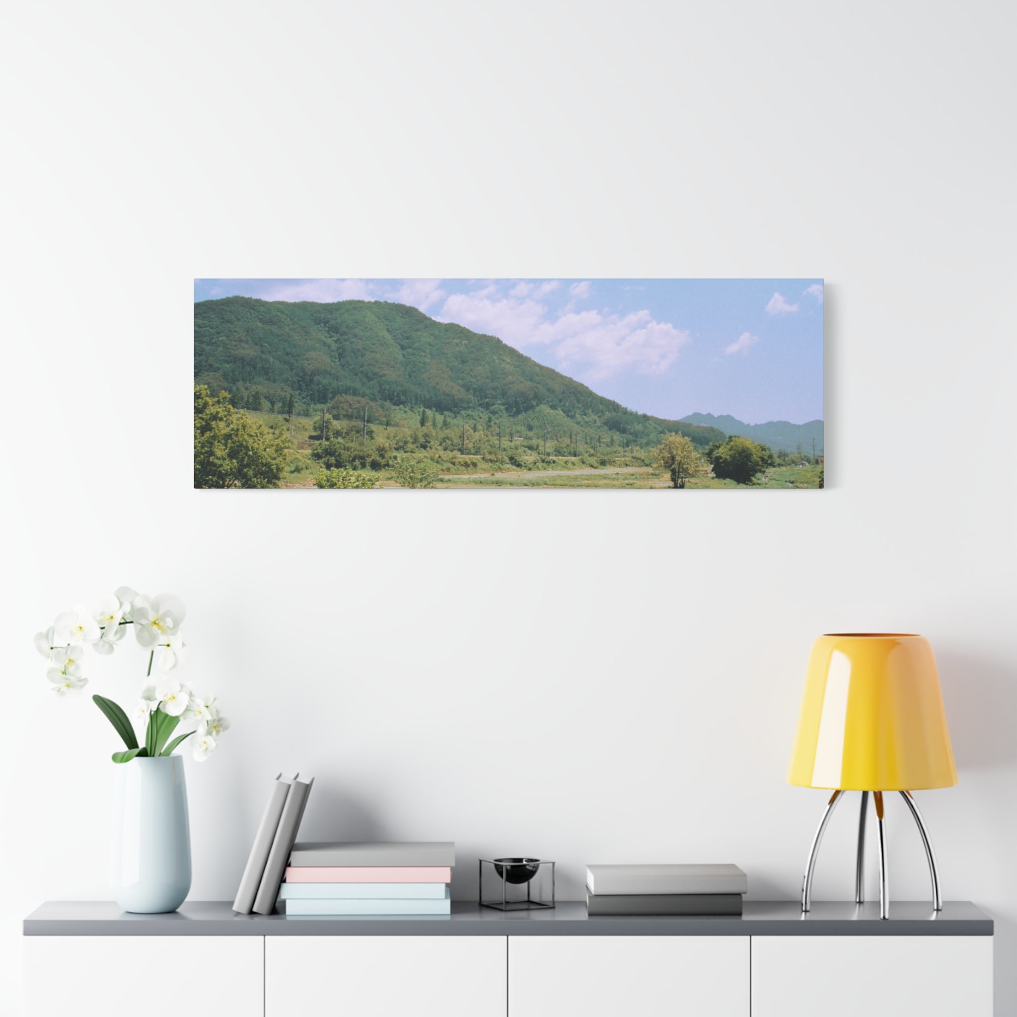 Wonju Spring Stream Pastel Landscape Canvas Print