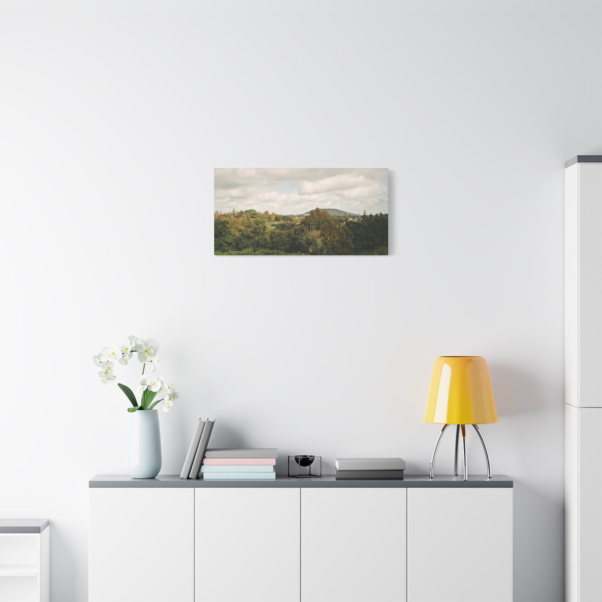 Jeju Wind-Swept Oreum and Clouds Canvas Print