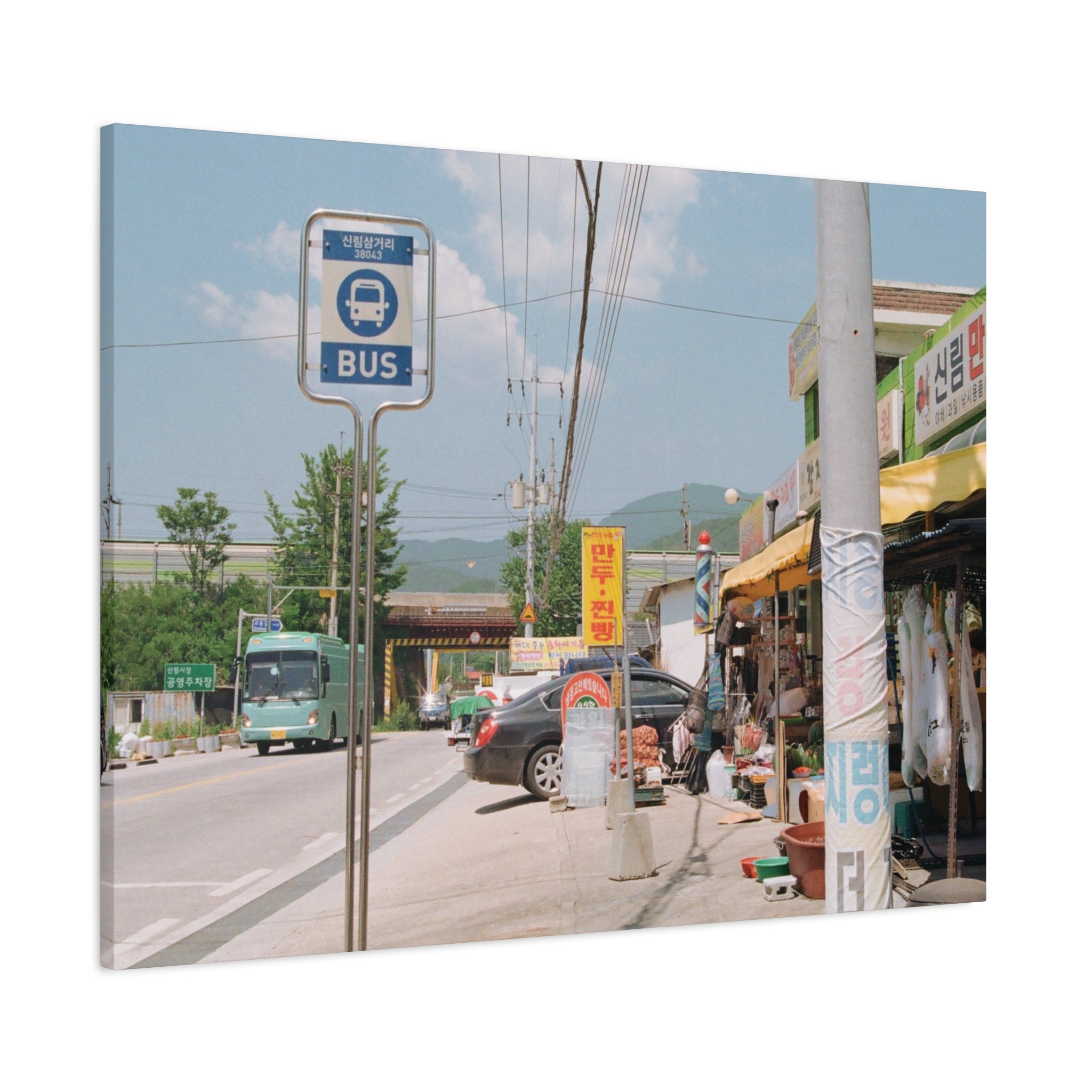 Korean Sinrim Rural Bus Stop Canvas Print
