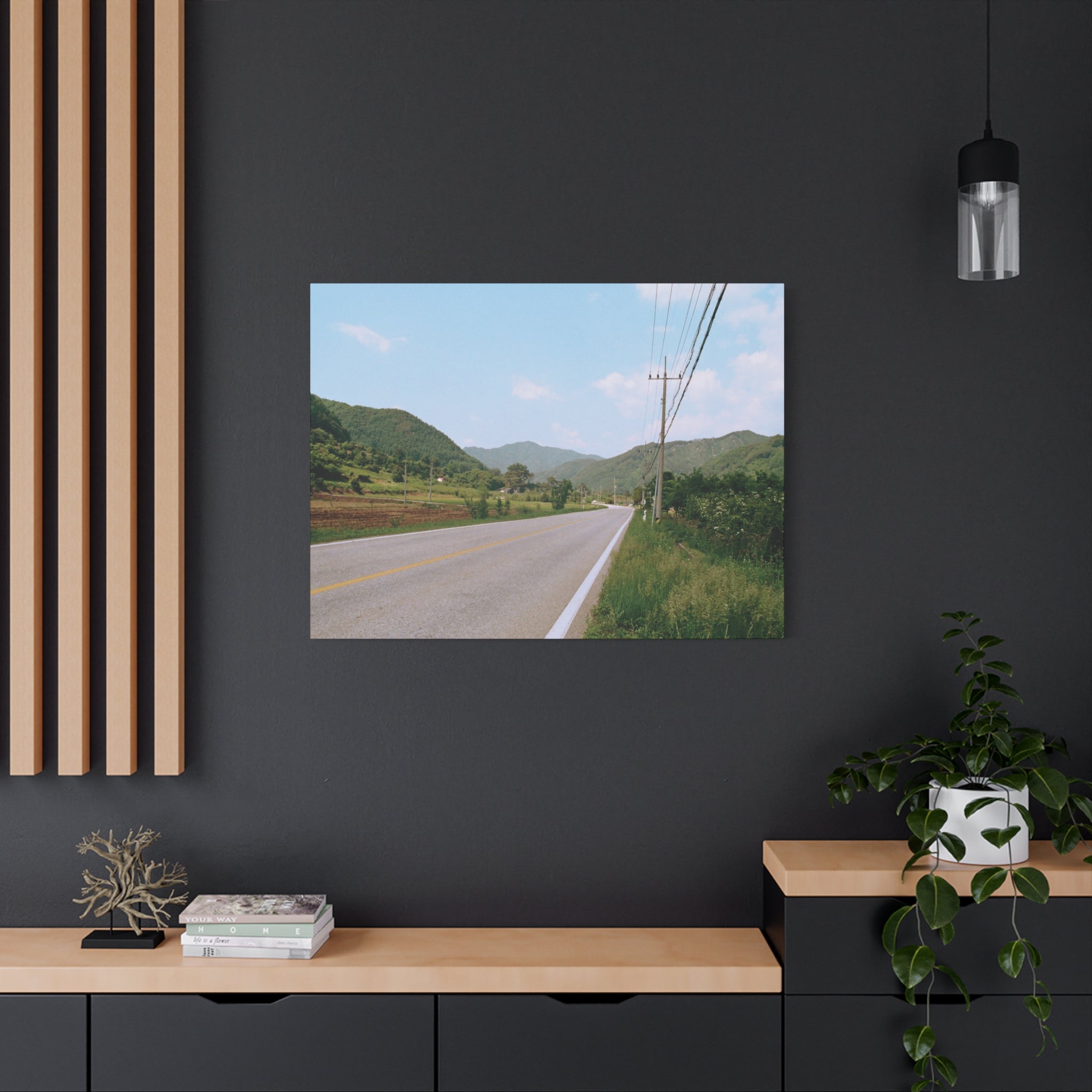 Summer Korean Wonju Country Road Canvas Print