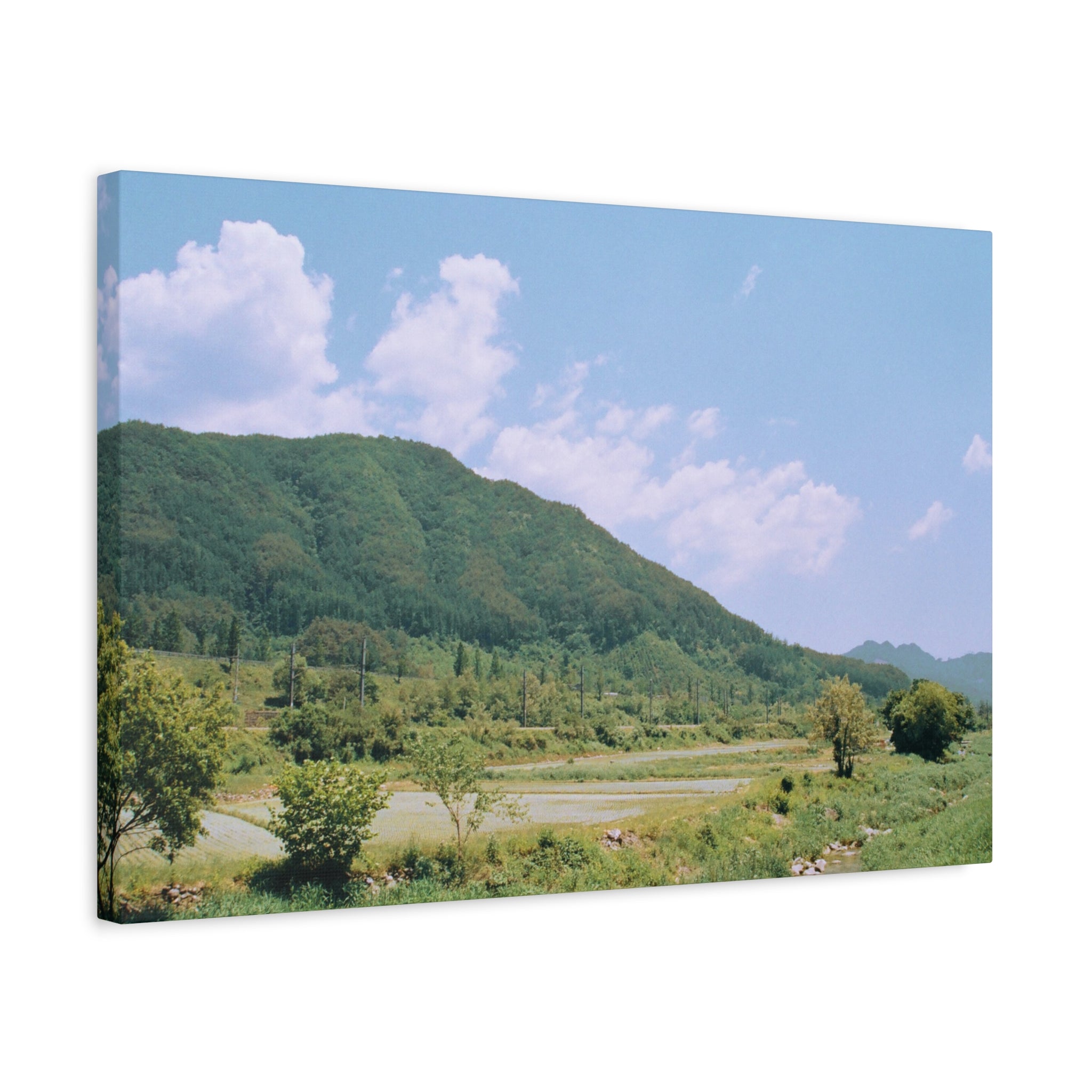 Wonju Spring Stream Pastel Landscape Canvas Print