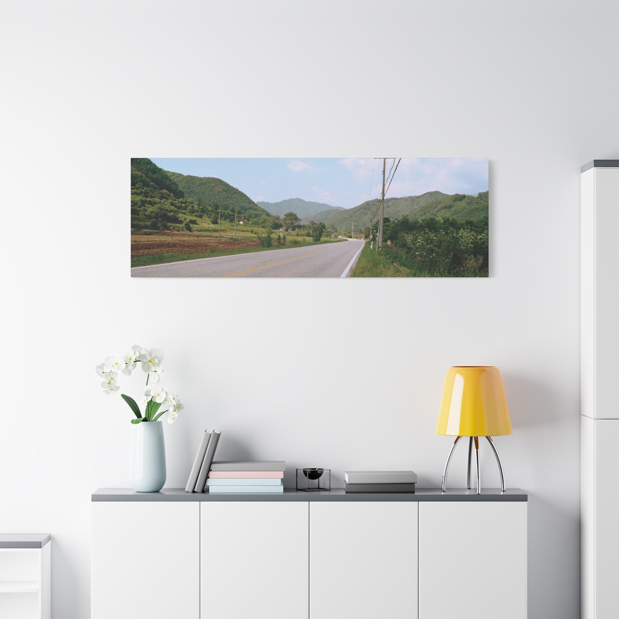 Summer Korean Wonju Country Road Canvas Print