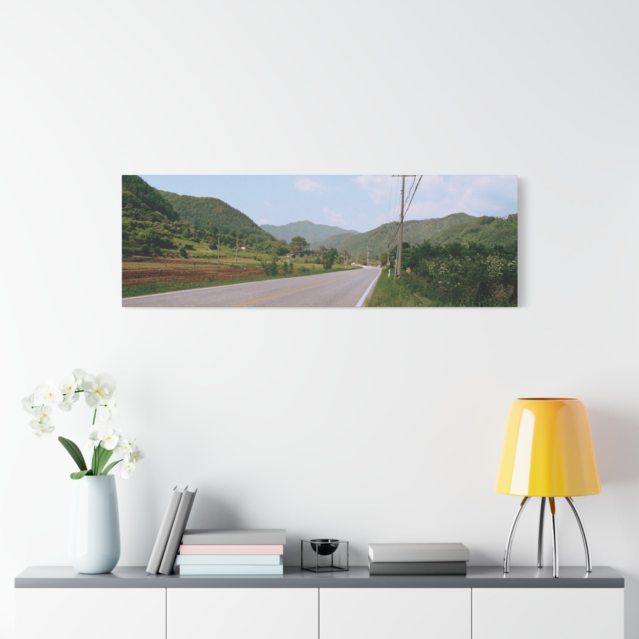 Summer Korean Wonju Country Road Canvas Print