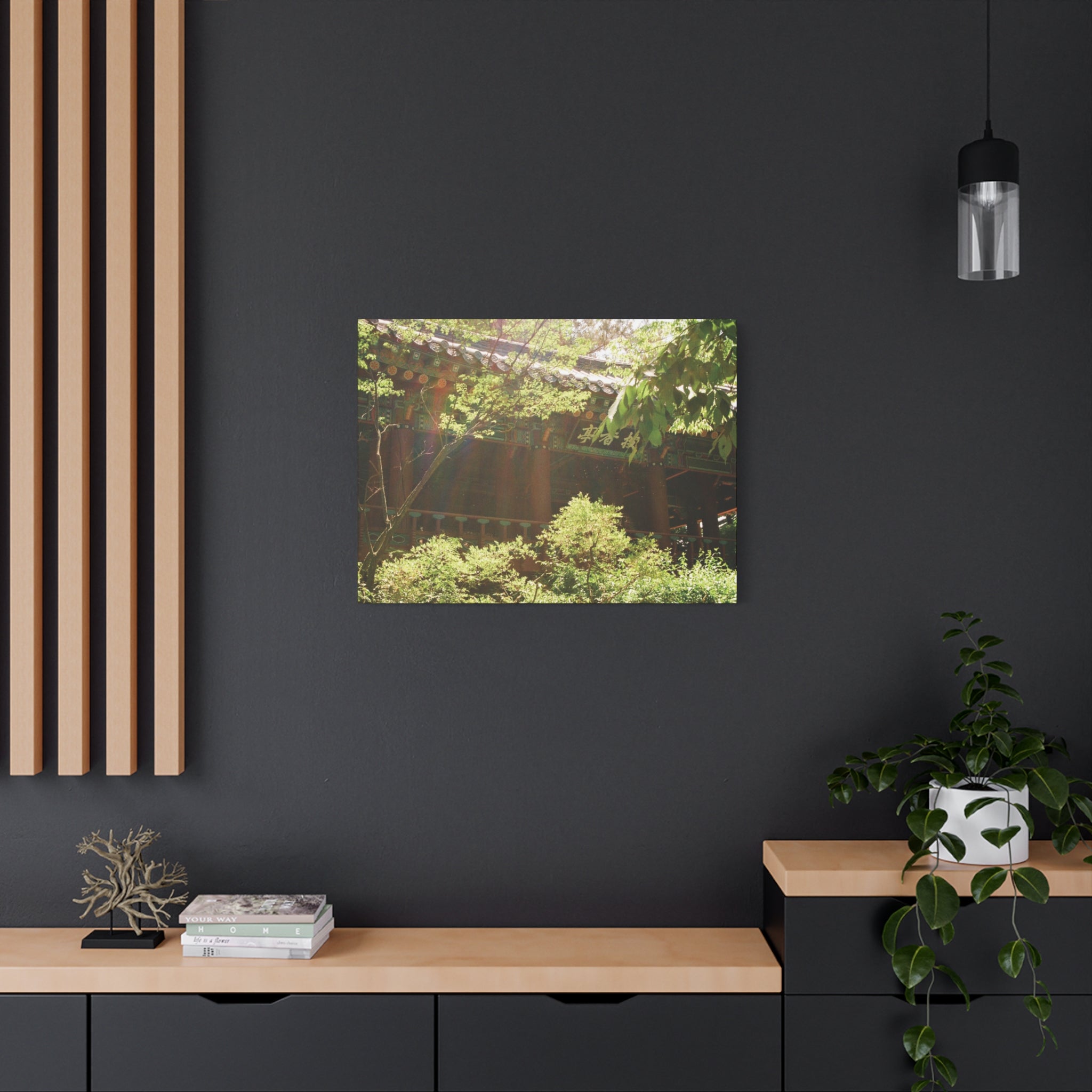 Korean Hanok Spring Sunshine Canvas Print