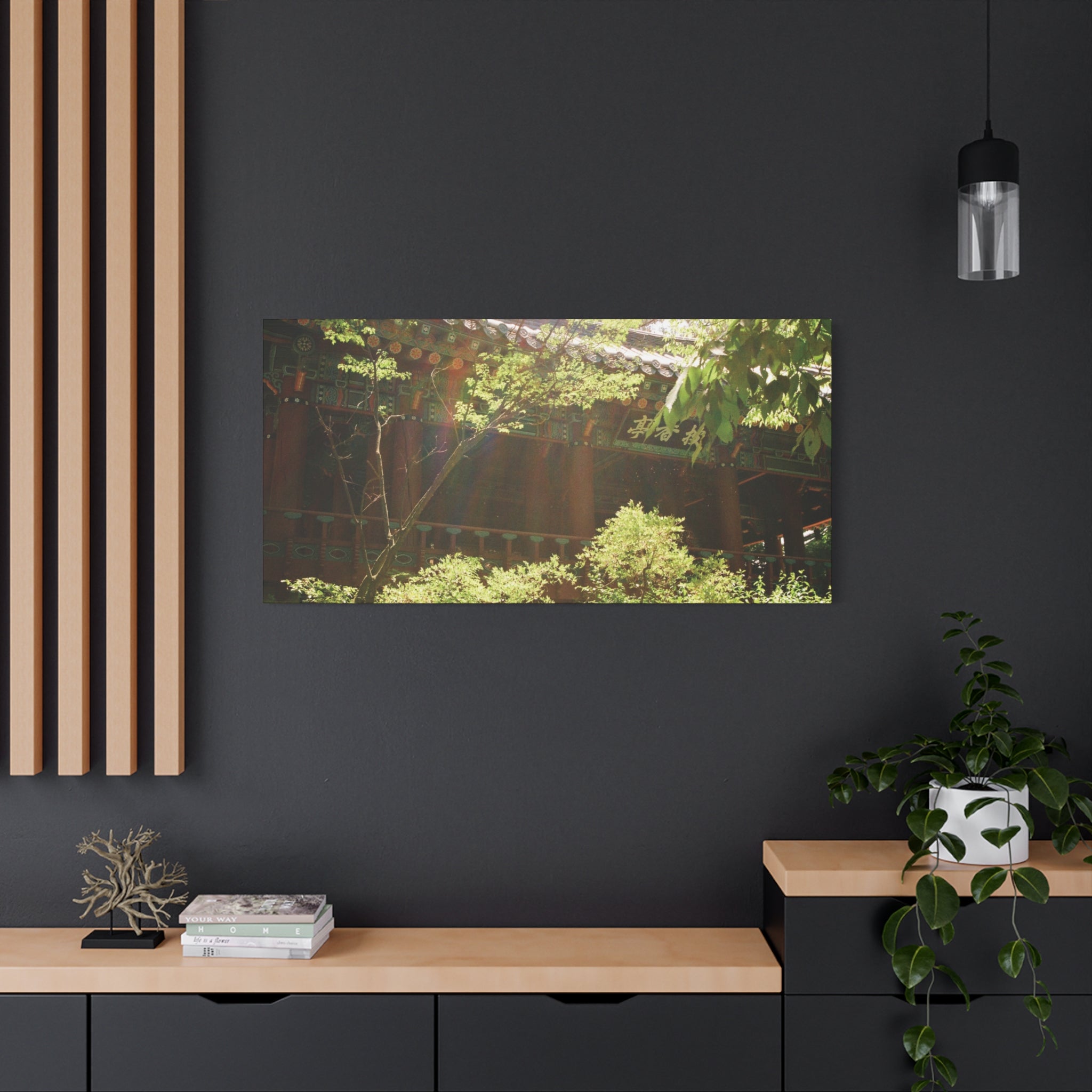 Korean Hanok Spring Sunshine Canvas Print