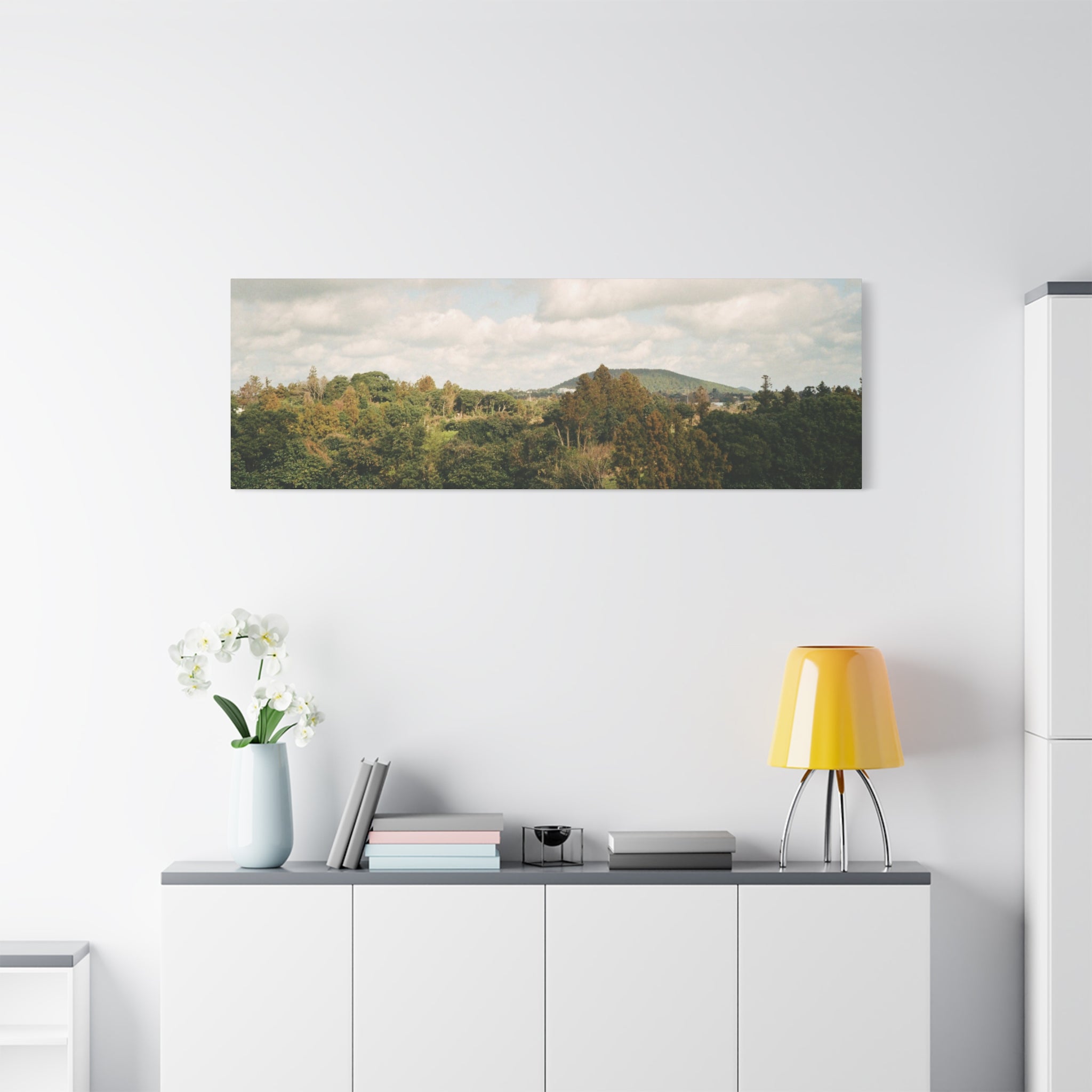 Jeju Wind-Swept Oreum and Clouds Canvas Print