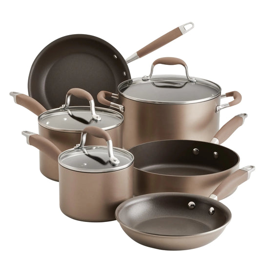 Anolon Advanced Home Bronze Nonstick 9-Piece Cookware Set