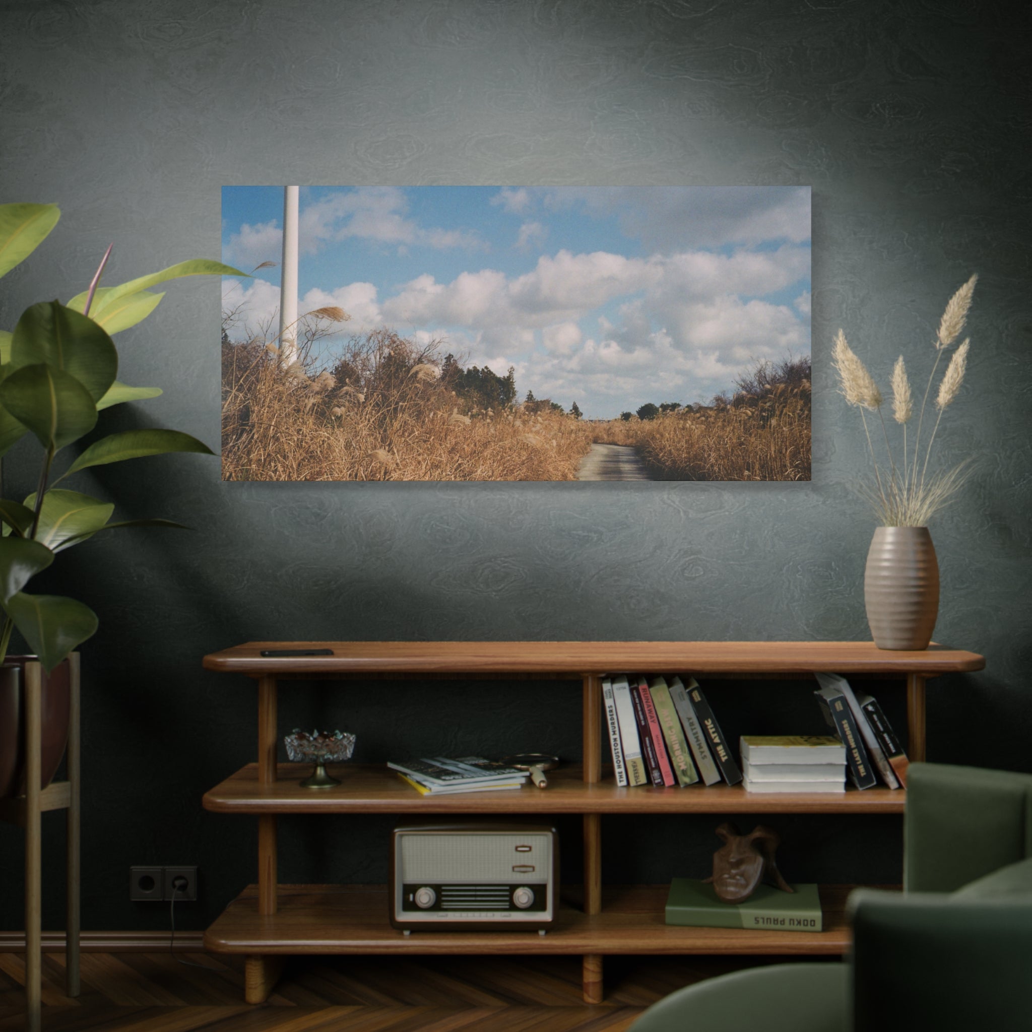Jeju Gotjawal Winter Silver Grass Canvas Print