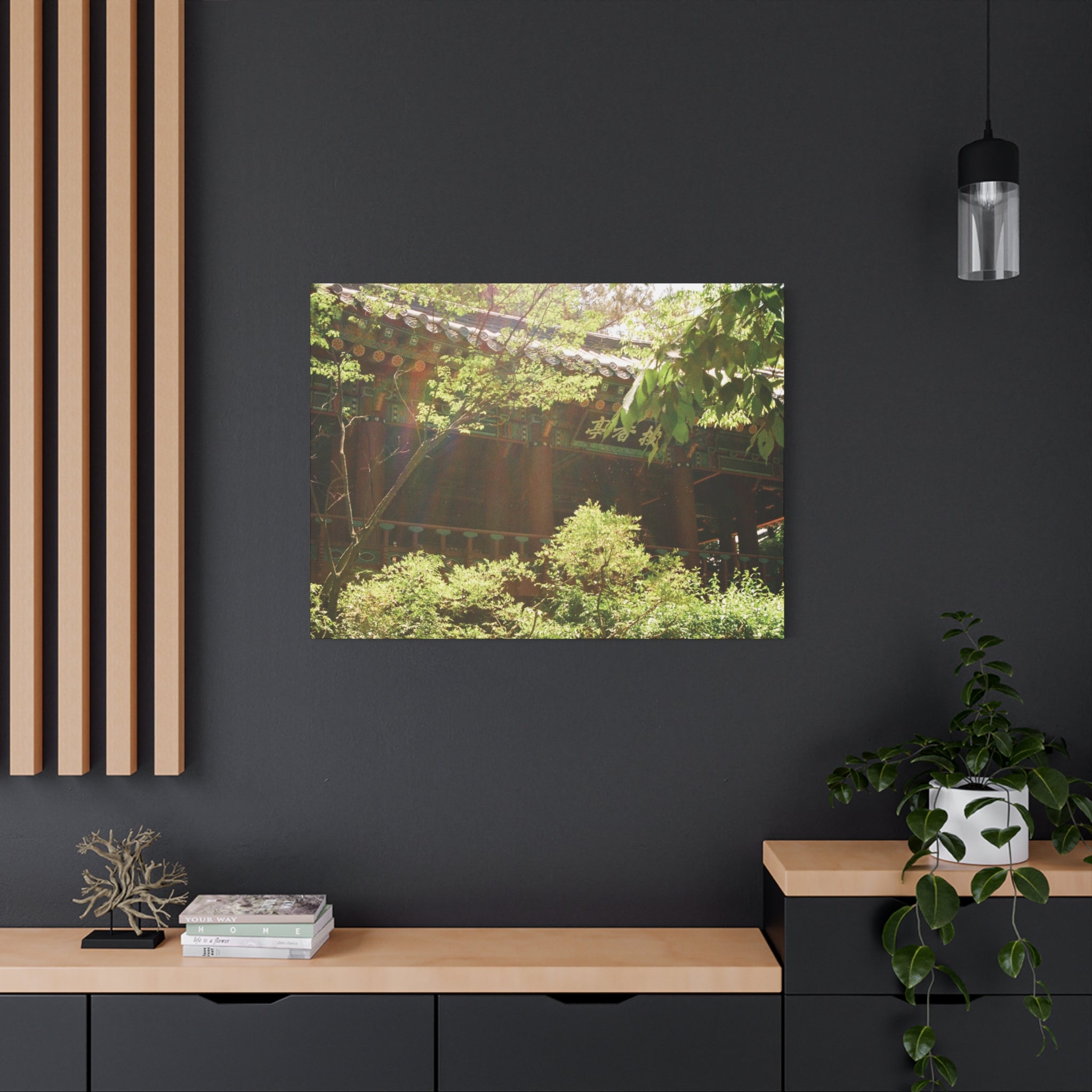 Korean Hanok Spring Sunshine Canvas Print