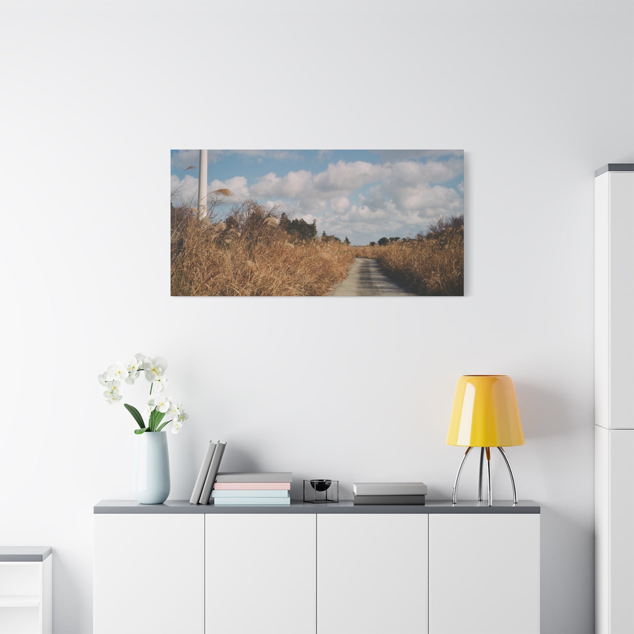 Jeju Gotjawal Winter Silver Grass Canvas Print
