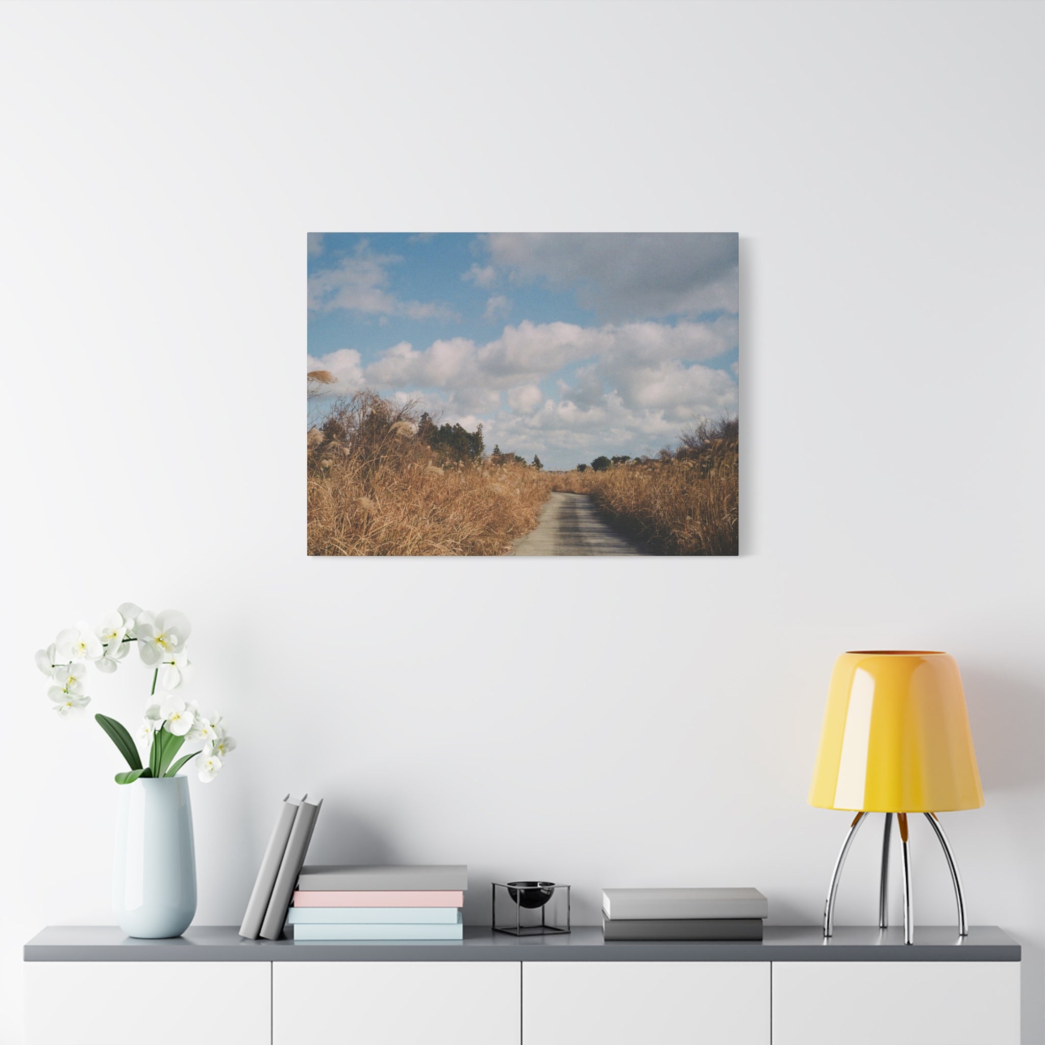 Jeju Gotjawal Winter Silver Grass Canvas Print