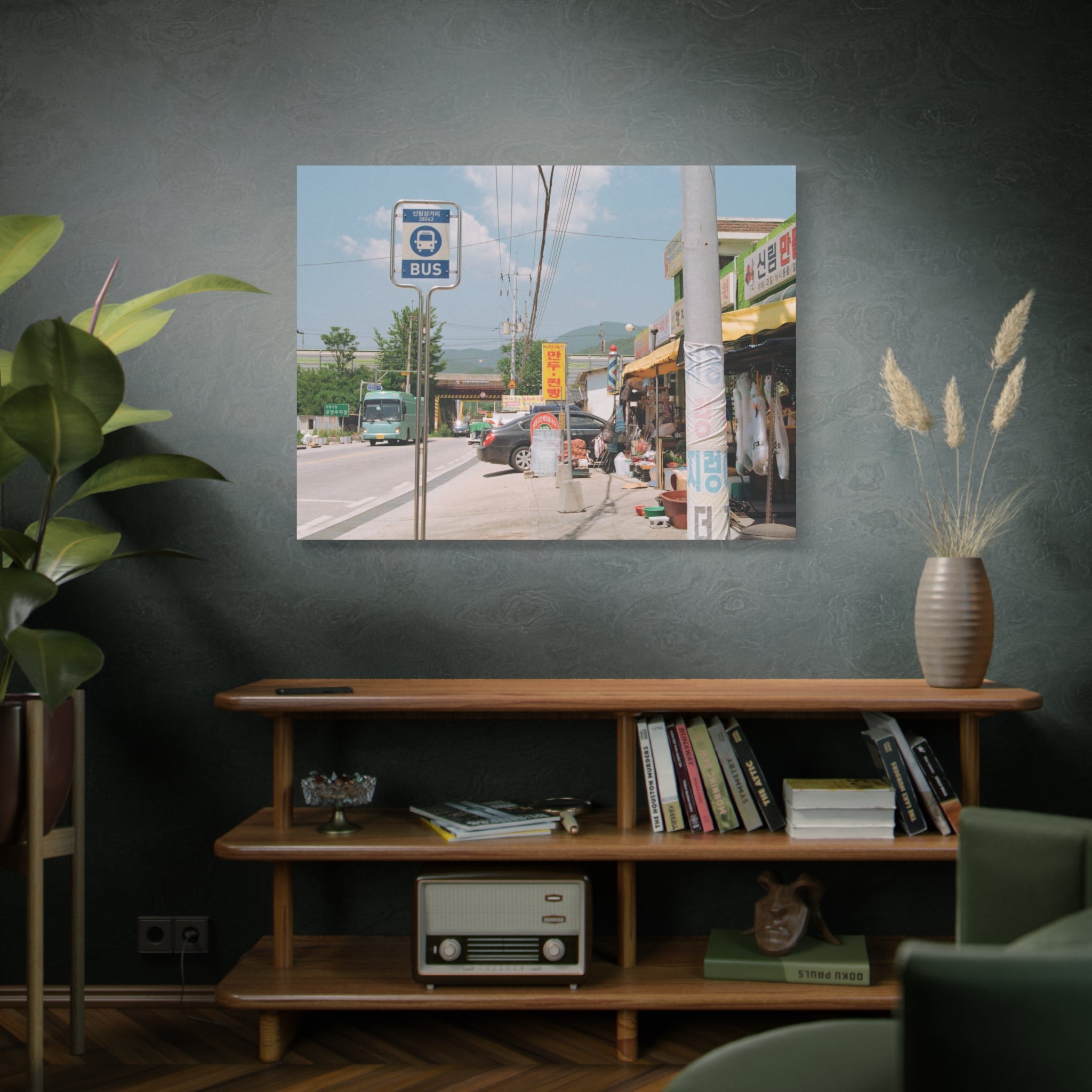 Korean Sinrim Rural Bus Stop Canvas Print