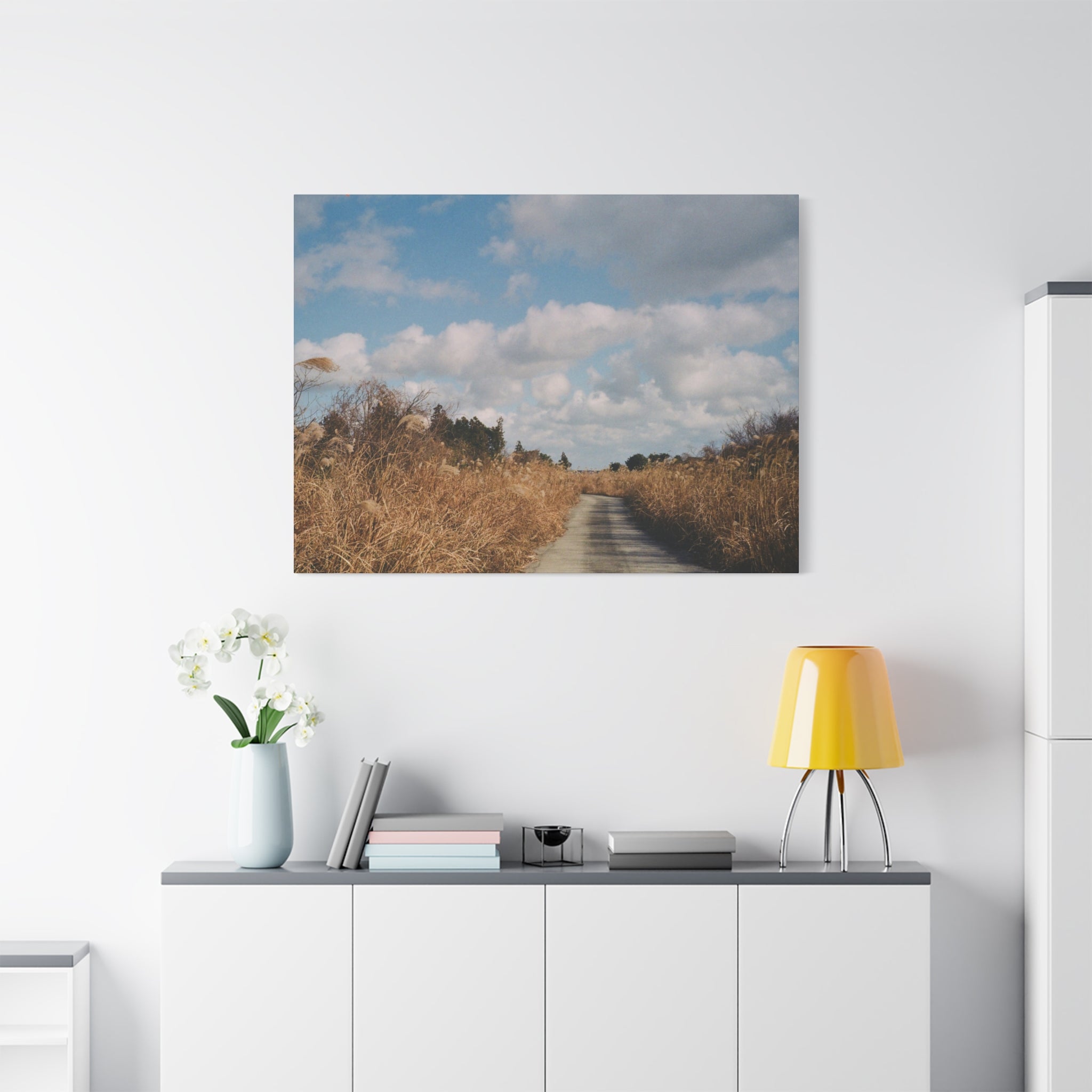 Jeju Gotjawal Winter Silver Grass Canvas Print