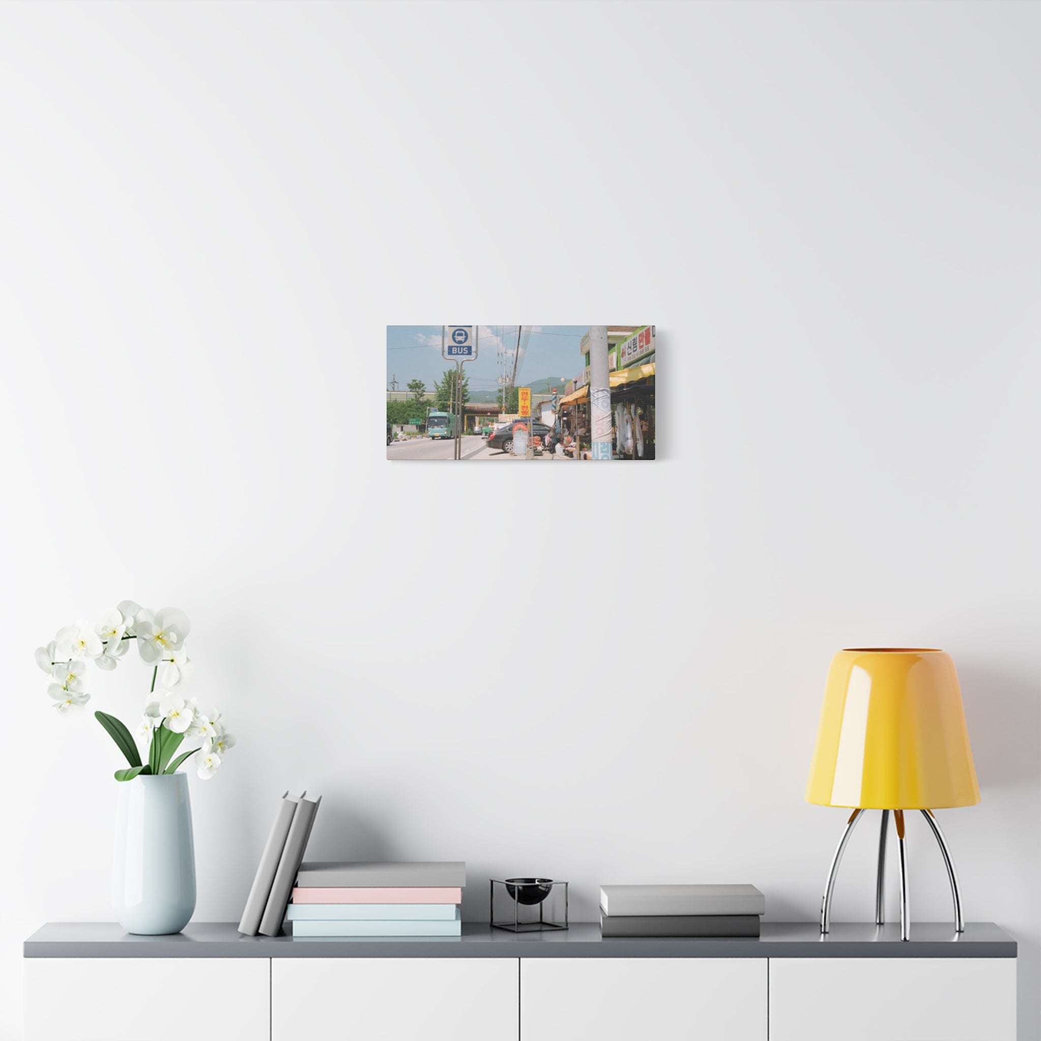 Korean Sinrim Rural Bus Stop Canvas Print