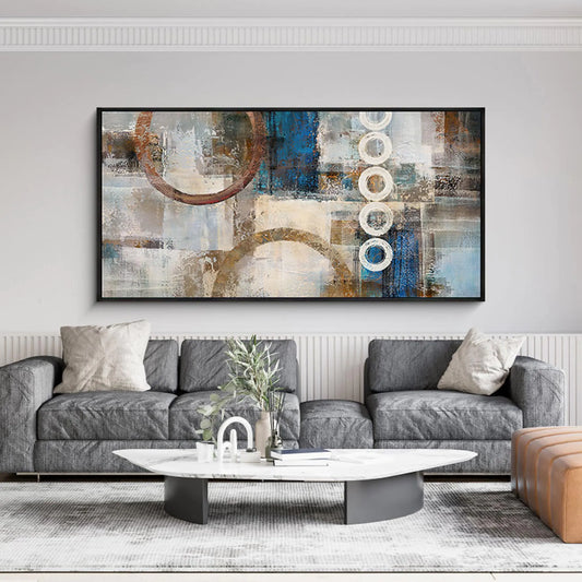 Eminent Black Frame Abstract Canvas - Living Space Art 24x48