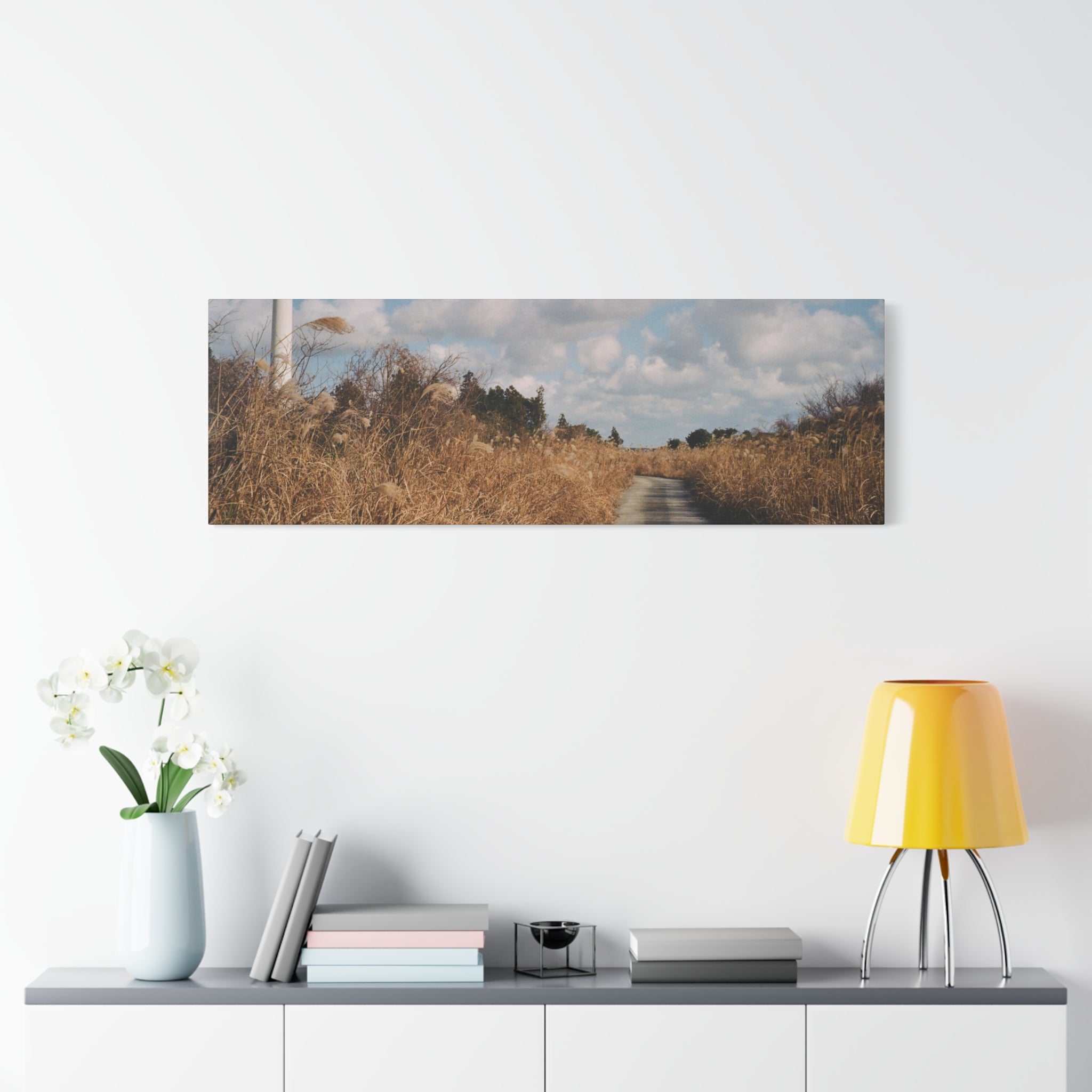 Jeju Gotjawal Winter Silver Grass Canvas Print