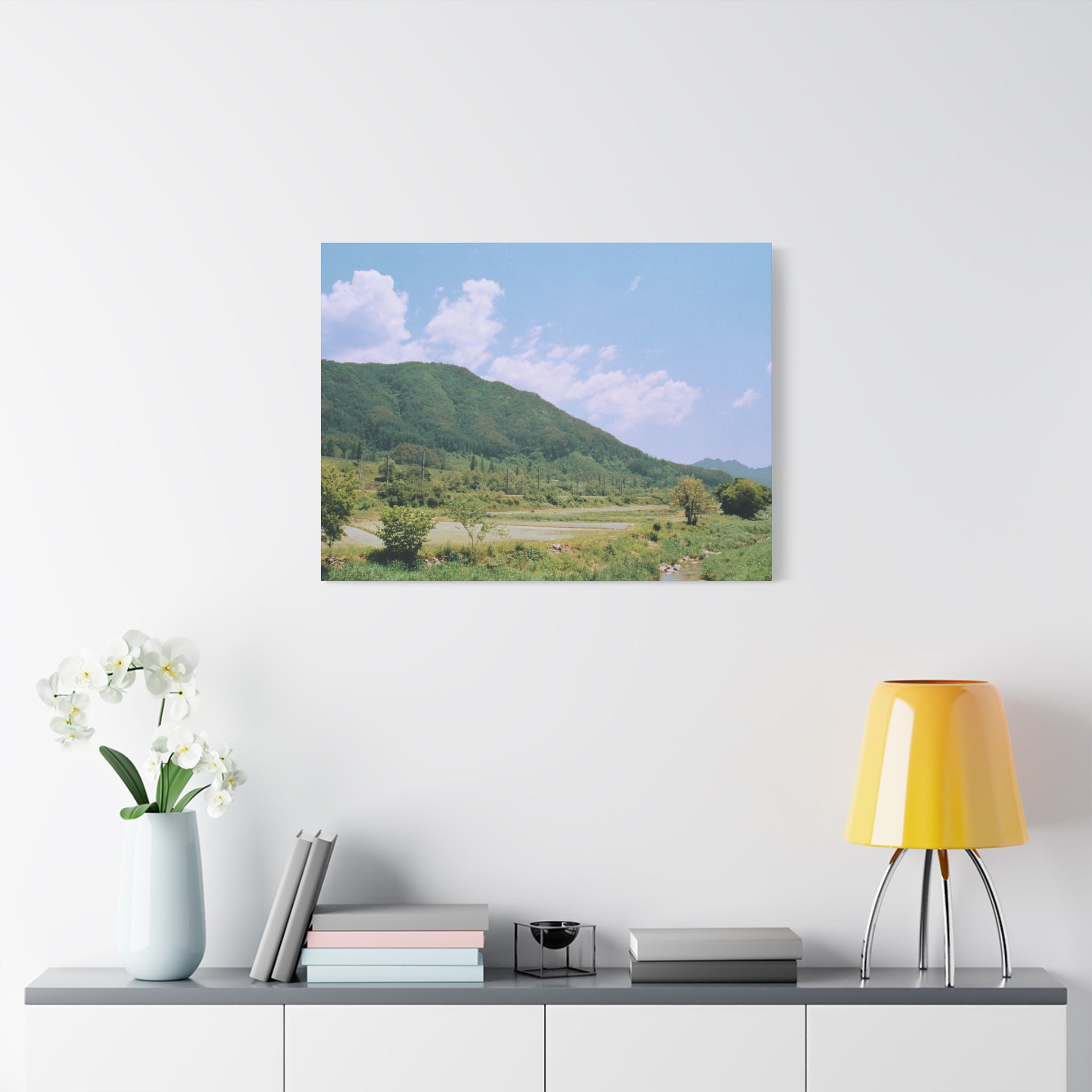 Wonju Spring Stream Pastel Landscape Canvas Print