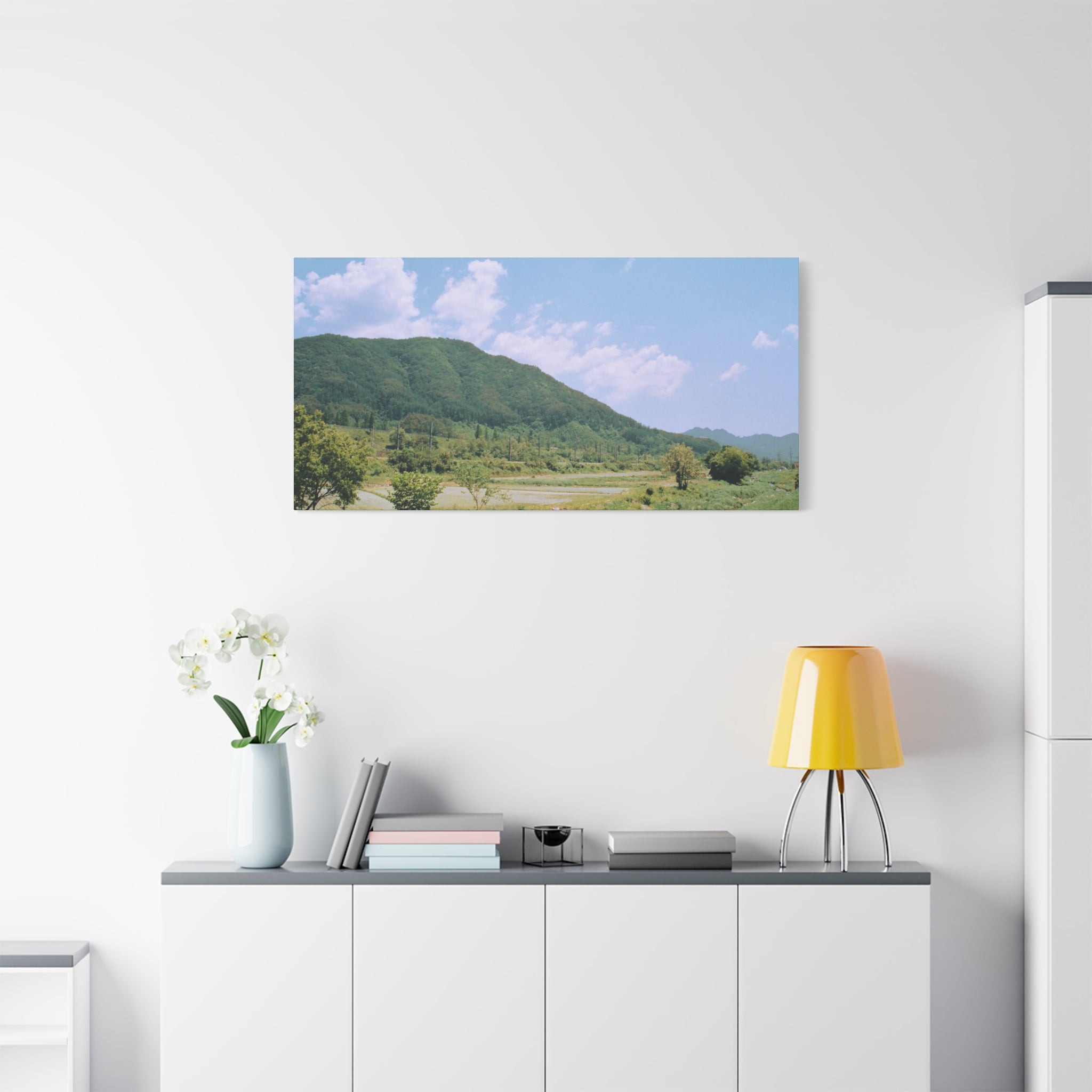 Wonju Spring Stream Pastel Landscape Canvas Print